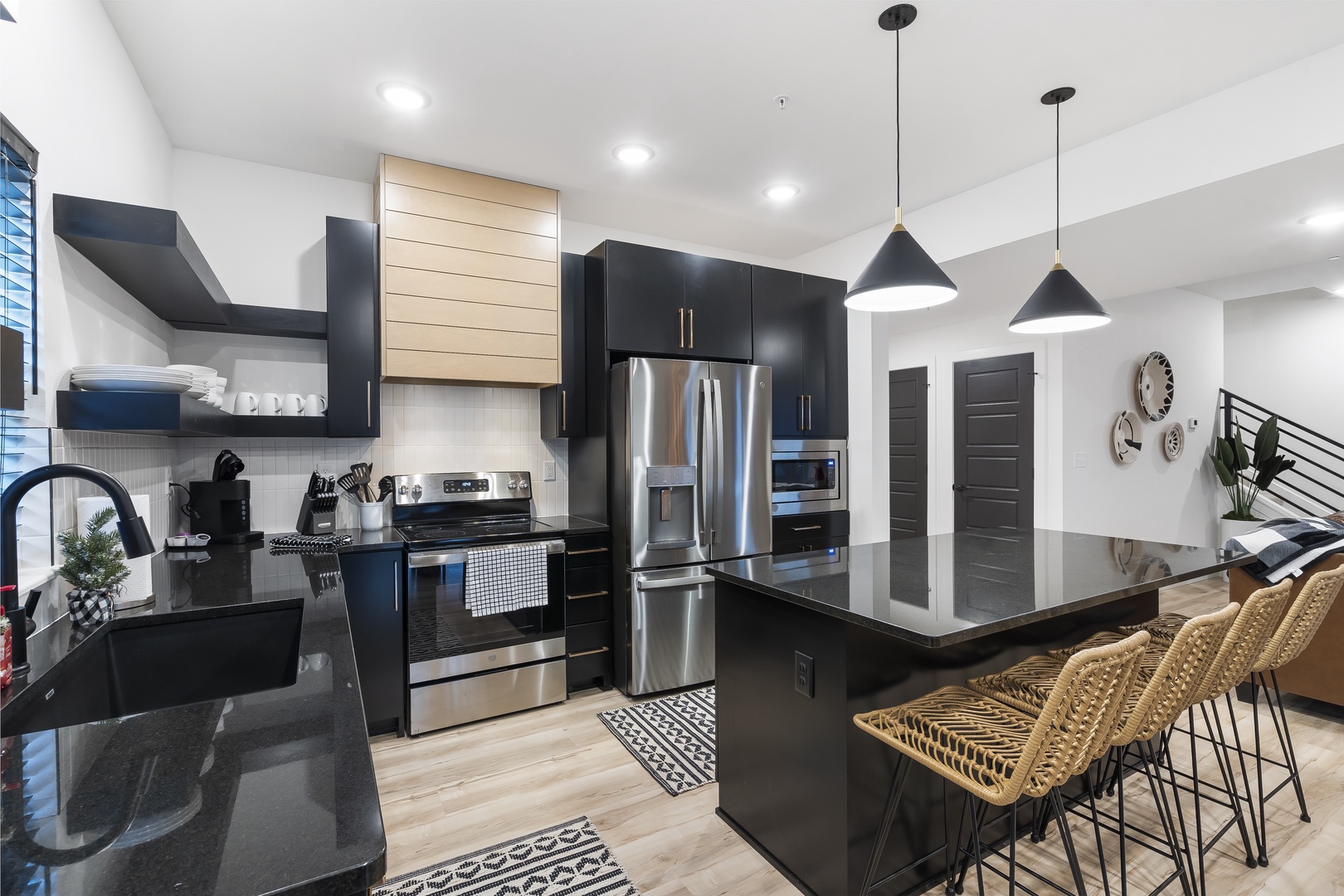 The stylish, spacious kitchen provides ample room and every home comfort