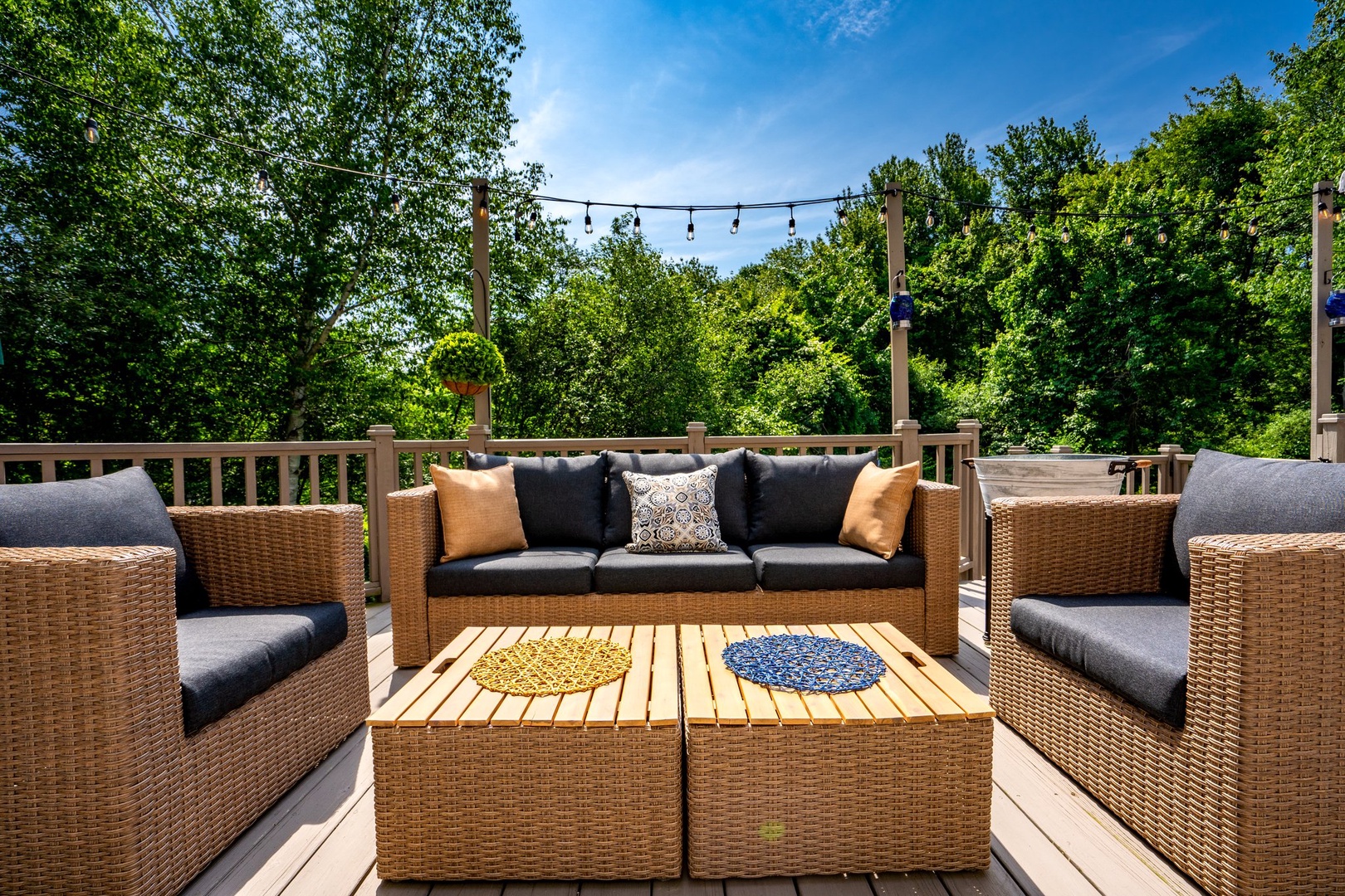 Lounge the day away in the fresh air while you grill up a feast!