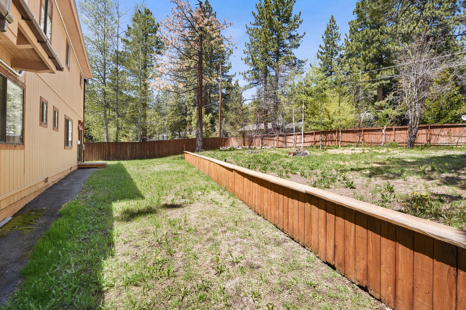 Spacious backyard for all the fun activites