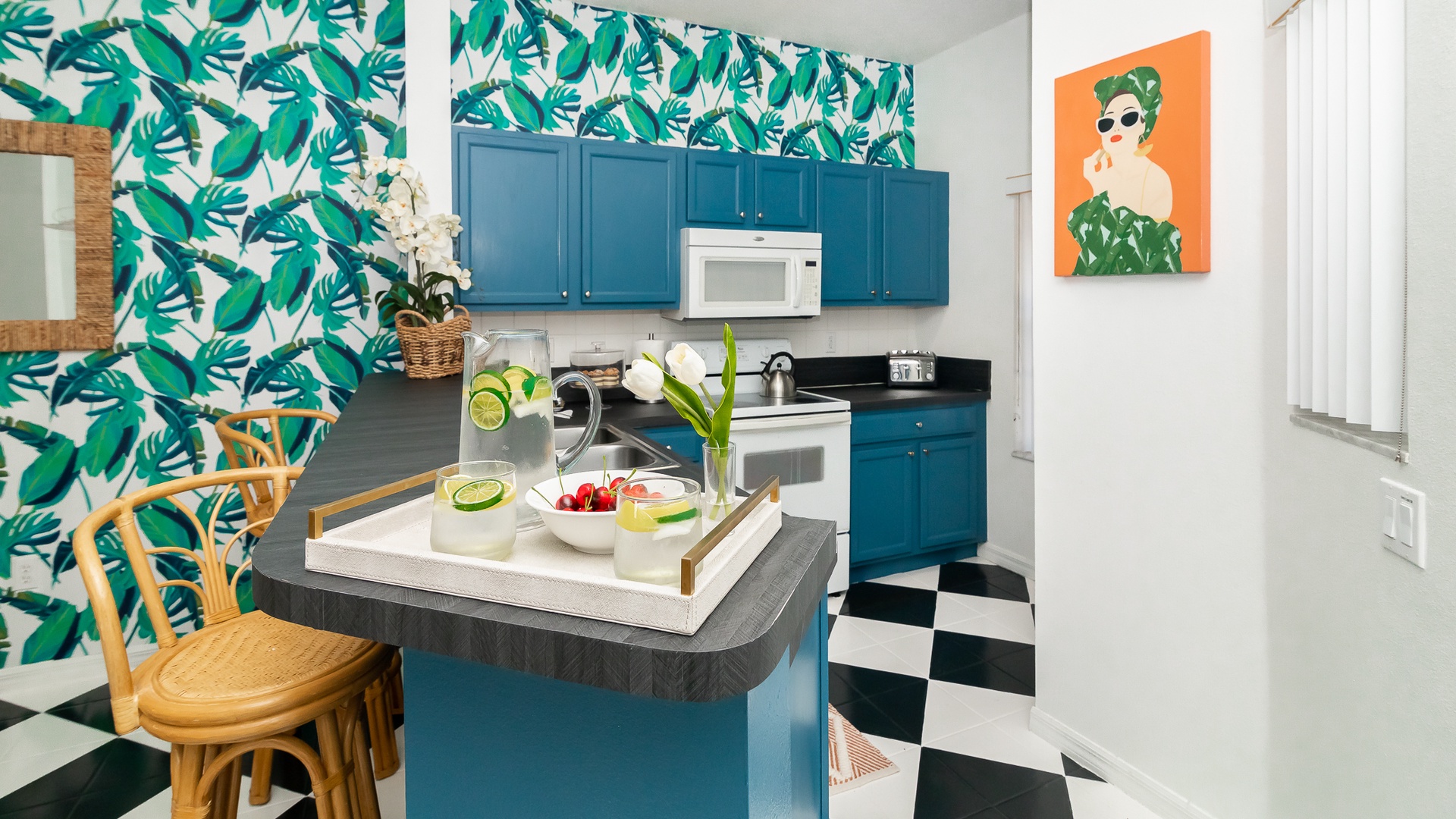 Kitchen boasts with colorful décor