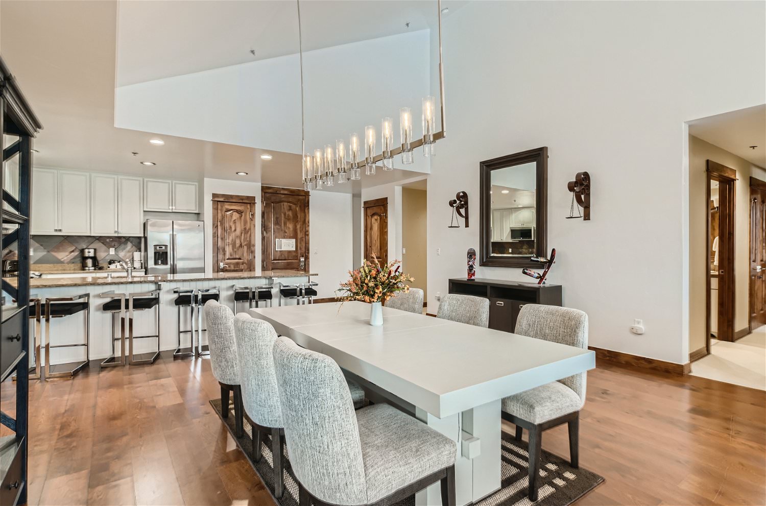 Dining table with seating for 6