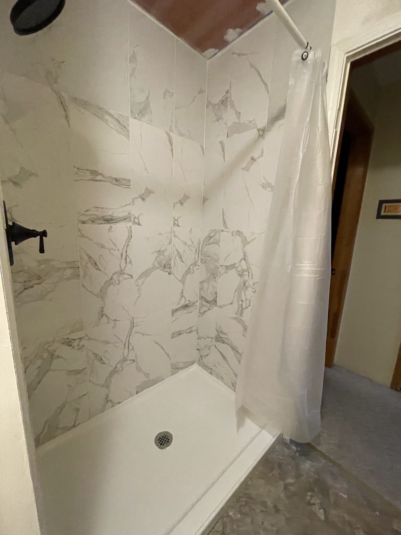 Guest bathroom with standing shower
