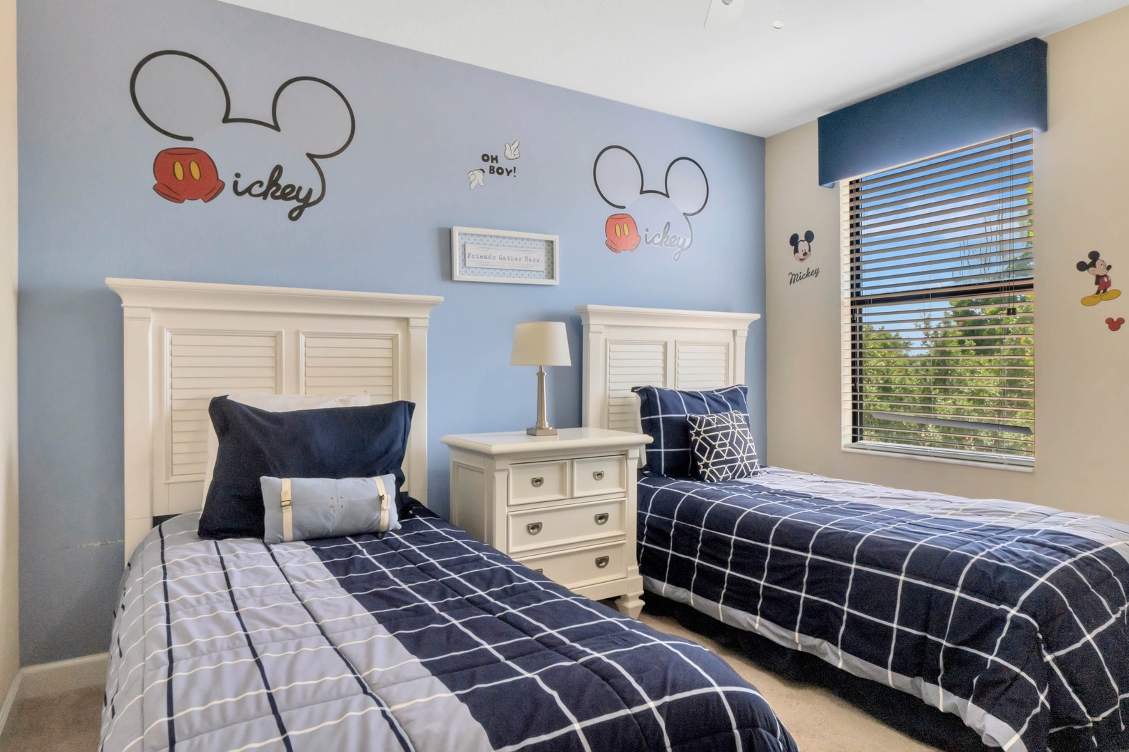 Bedroom 4 with 2 Twin beds, Mickey Mouse themed (2nd floor)
