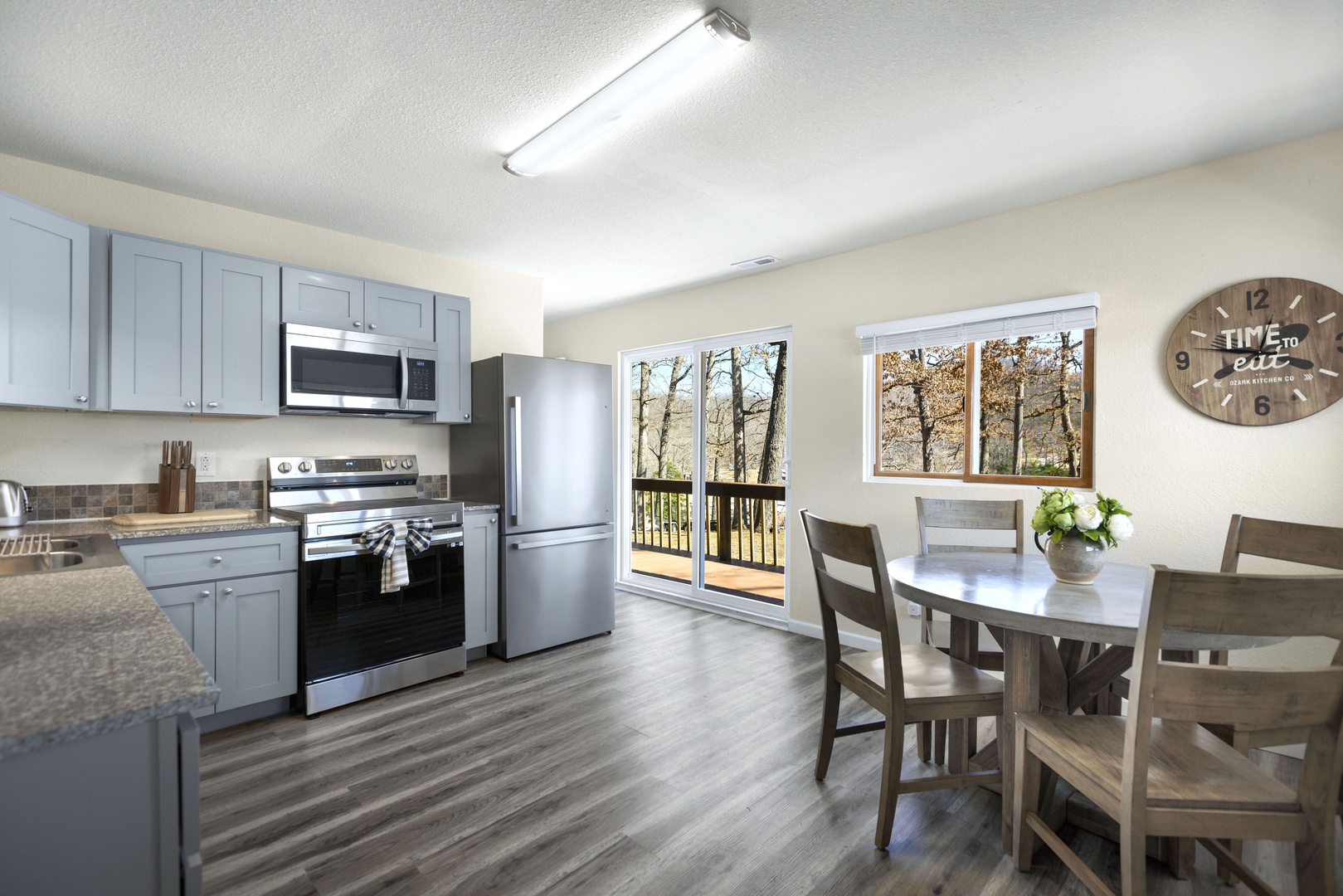 The 1st of 2 full kitchens offers ample space & all the comforts of home