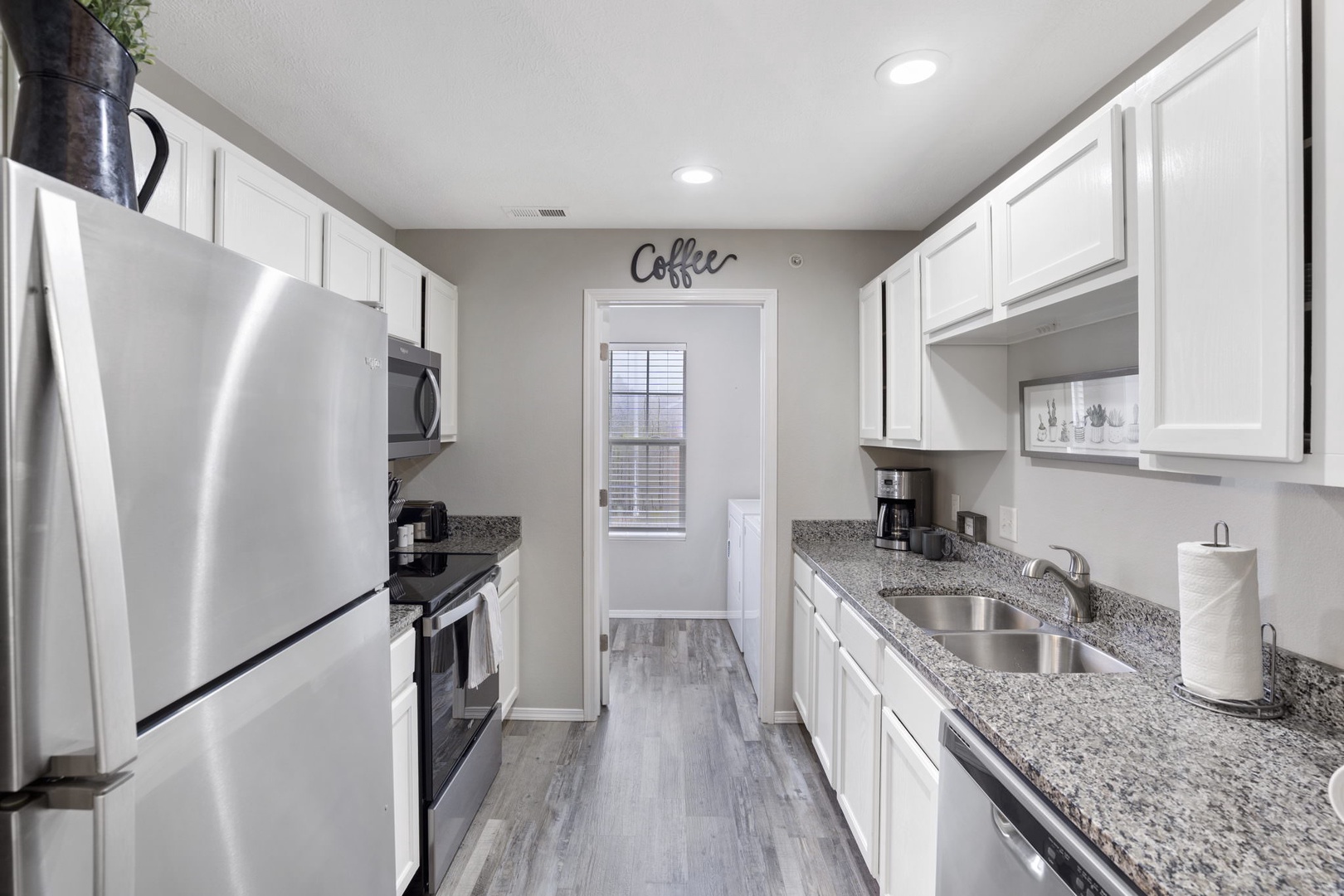 Full kitchen with stainless-steel appliances (Unit #4)