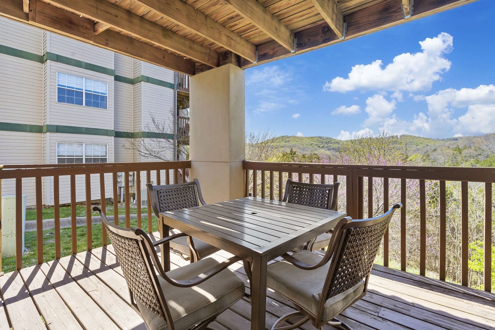Ample outdoor seating for family and friends