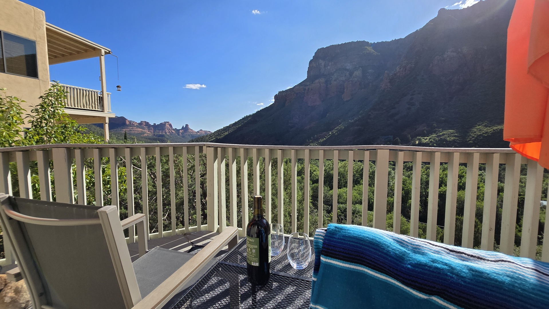 Soak up the sun with amazing views on the balcony