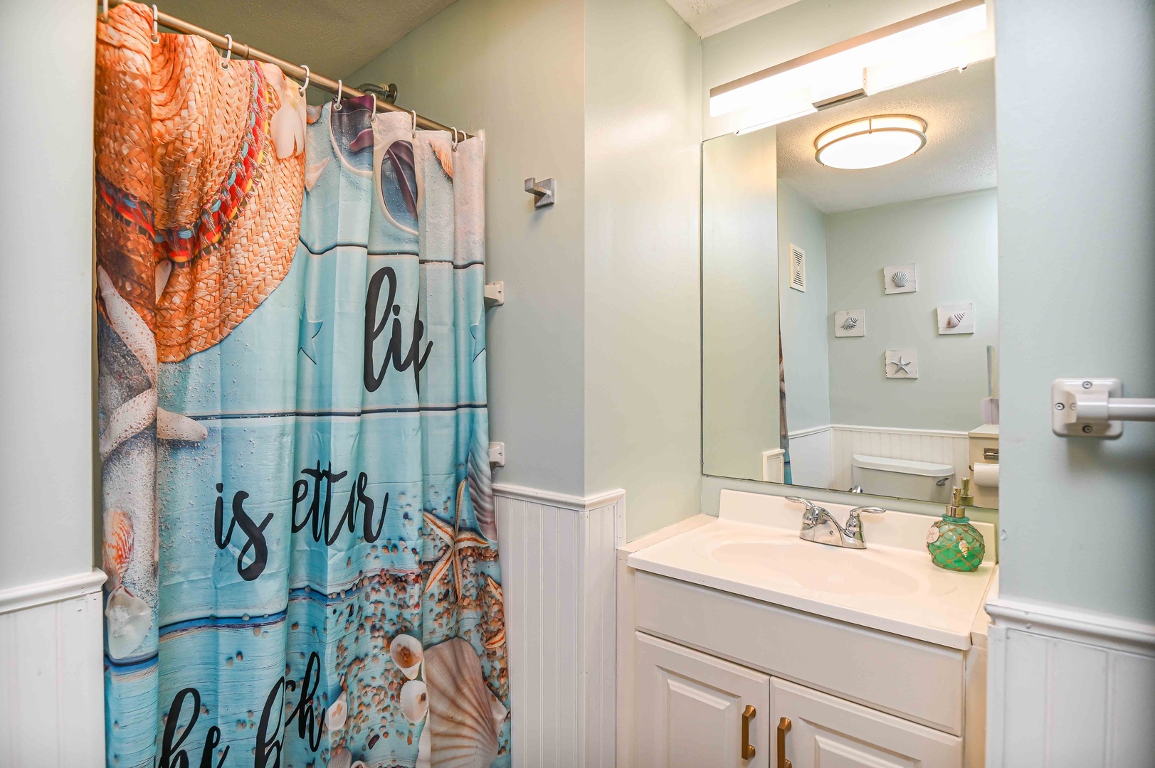 Bathroom with stand-up shower