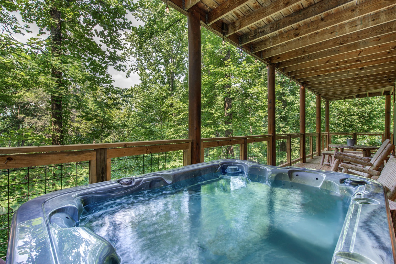 The hot tub is for exclusive use to the guests