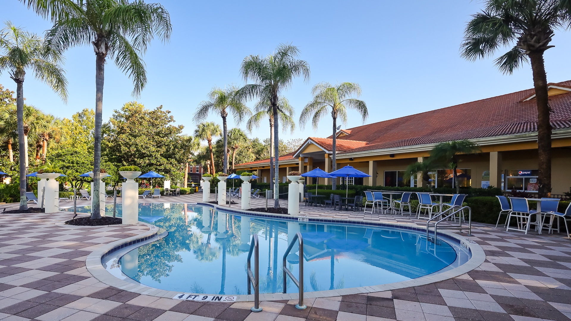 Make a splash at one of two sparkling community pools