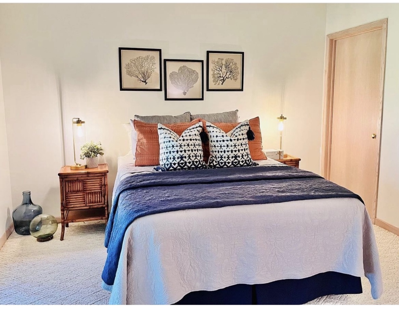 The 1st of 3 gorgeous walk-out lower-level queen bedrooms, with private en suite