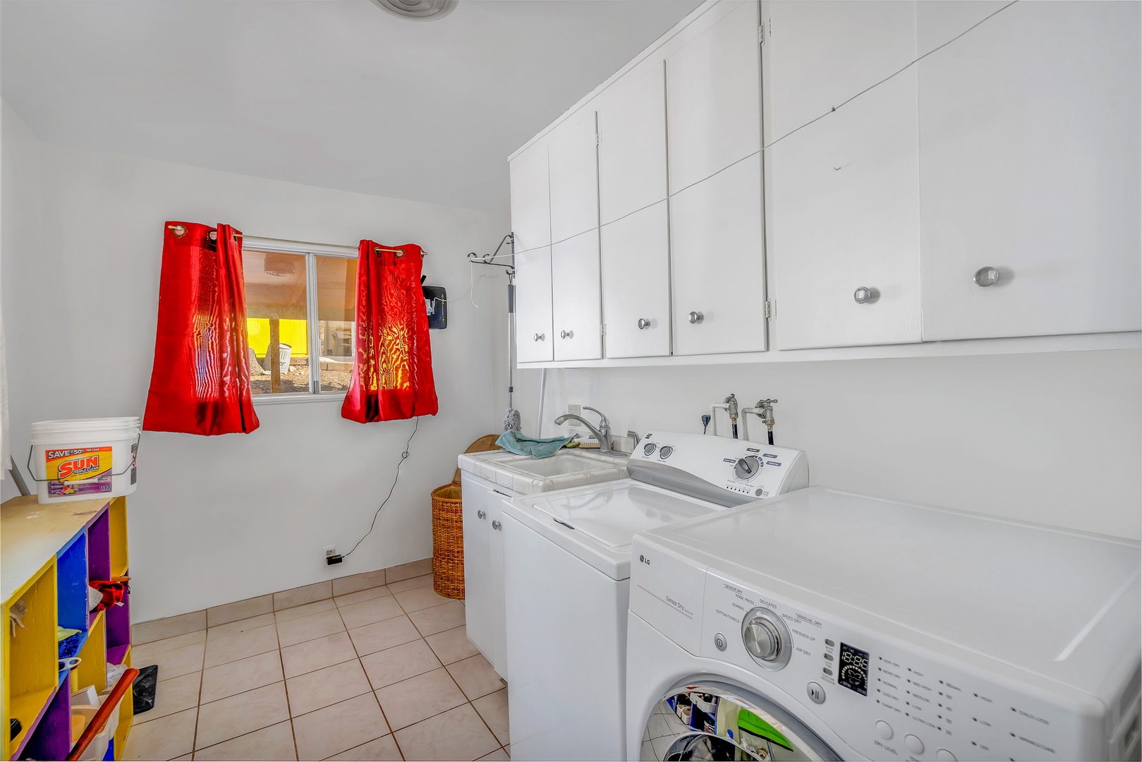 Washer and dryer in laundry room