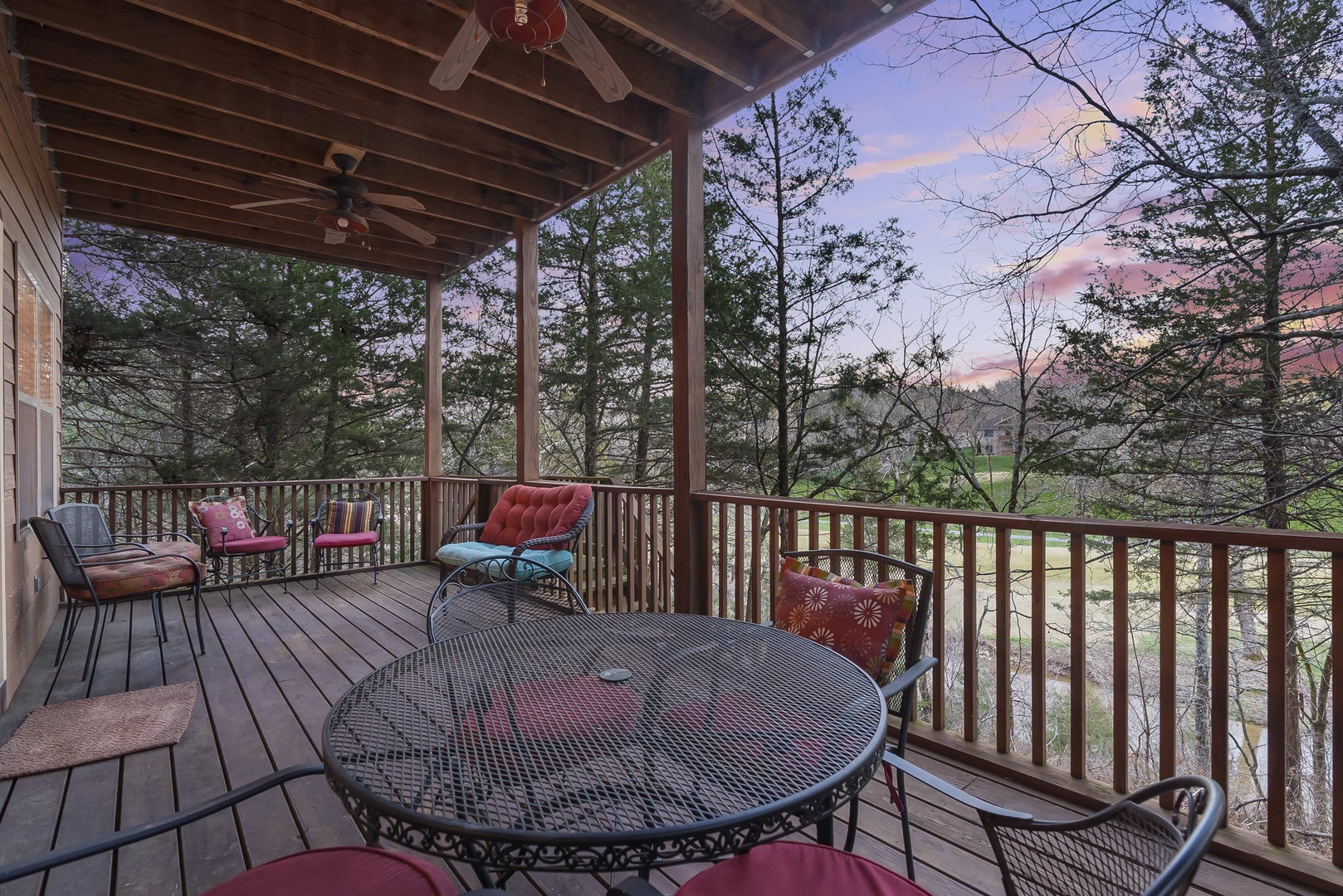 Back deck with outdoor seating