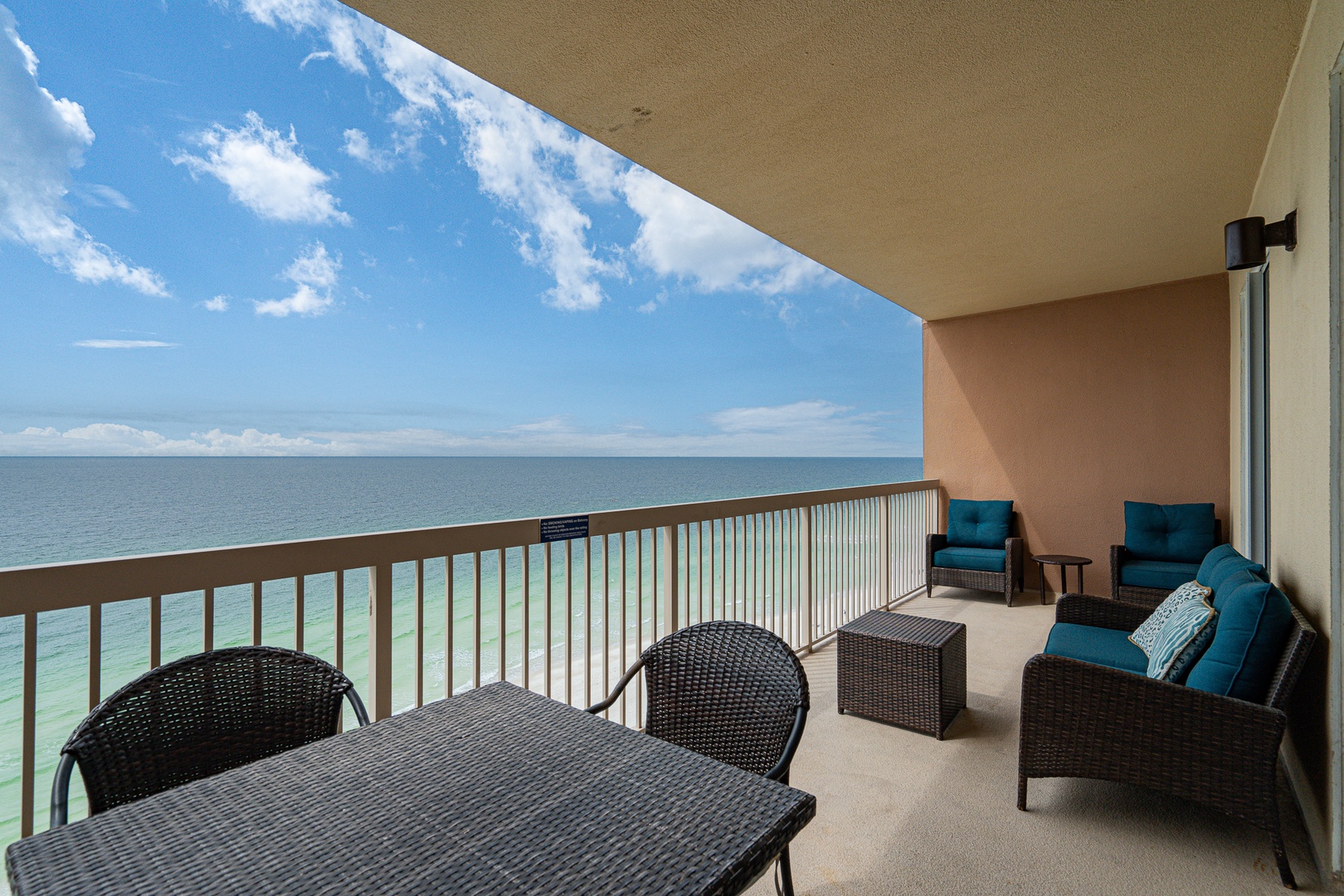 Kick back & relax or dine alfresco on the ocean-view balcony