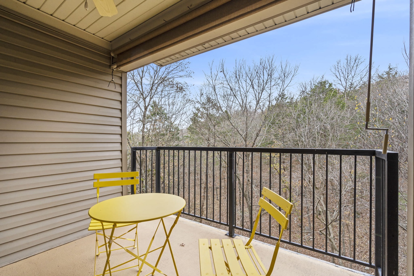 Enjoy a cozy meal outside on the patio!