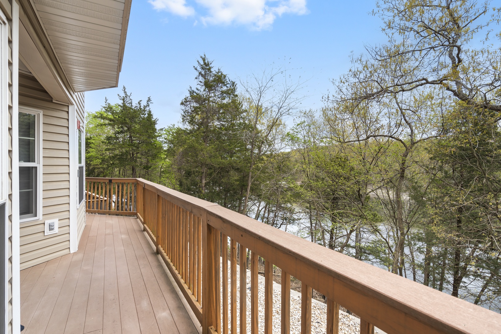 Lake view from the front entrance deck