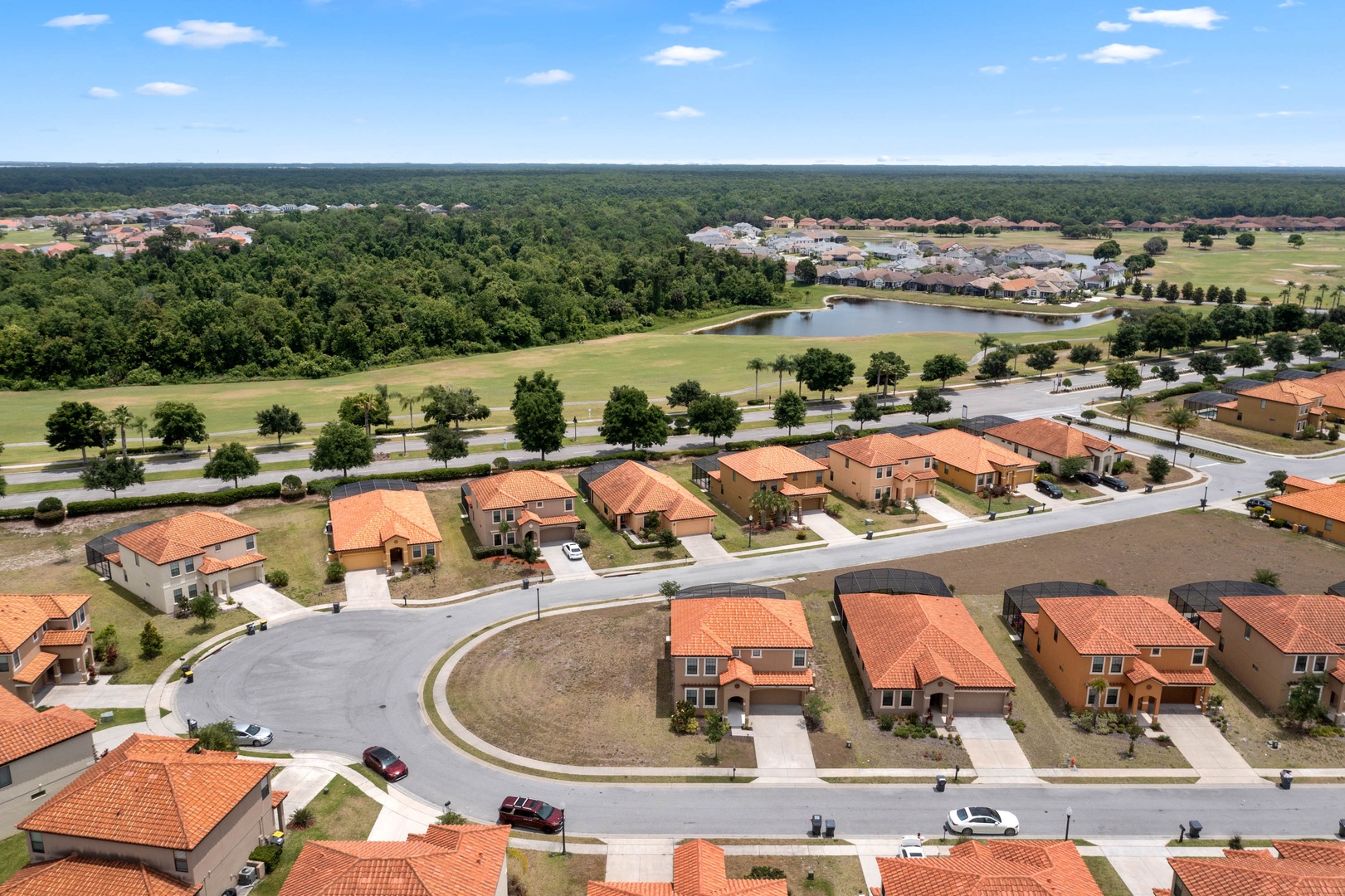 Aerial view of the area