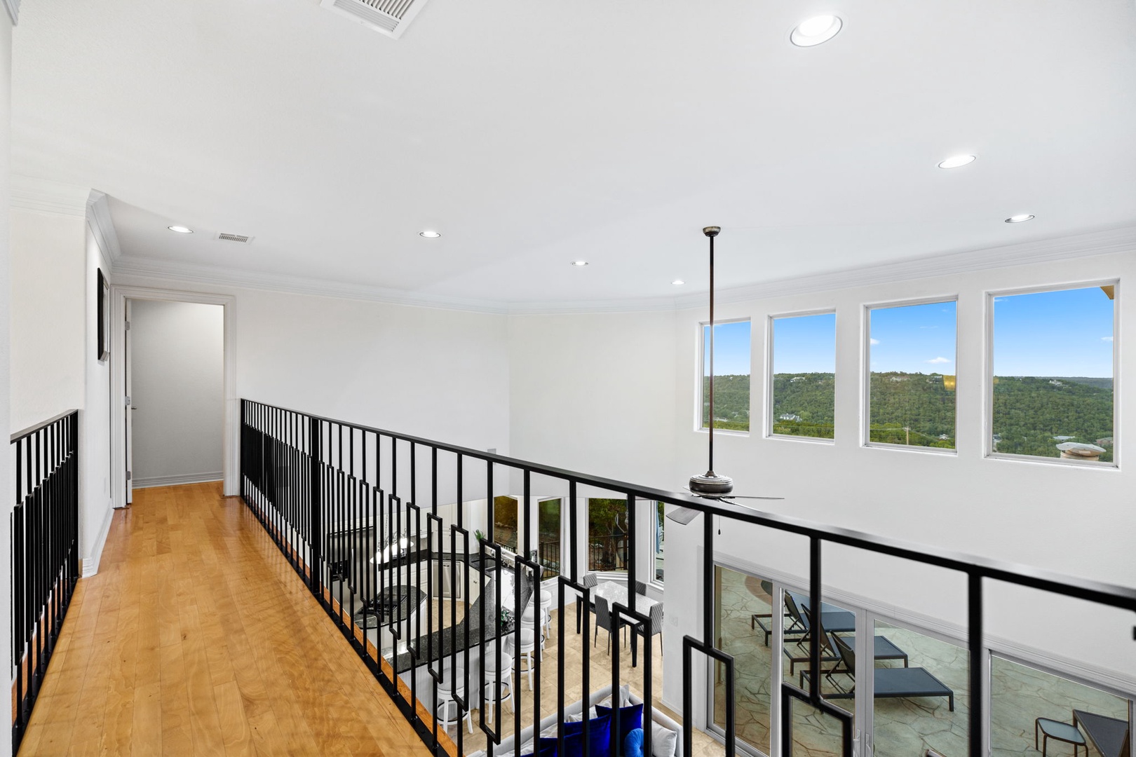 This home’s gorgeous views are visible even from the 2nd level catwalk