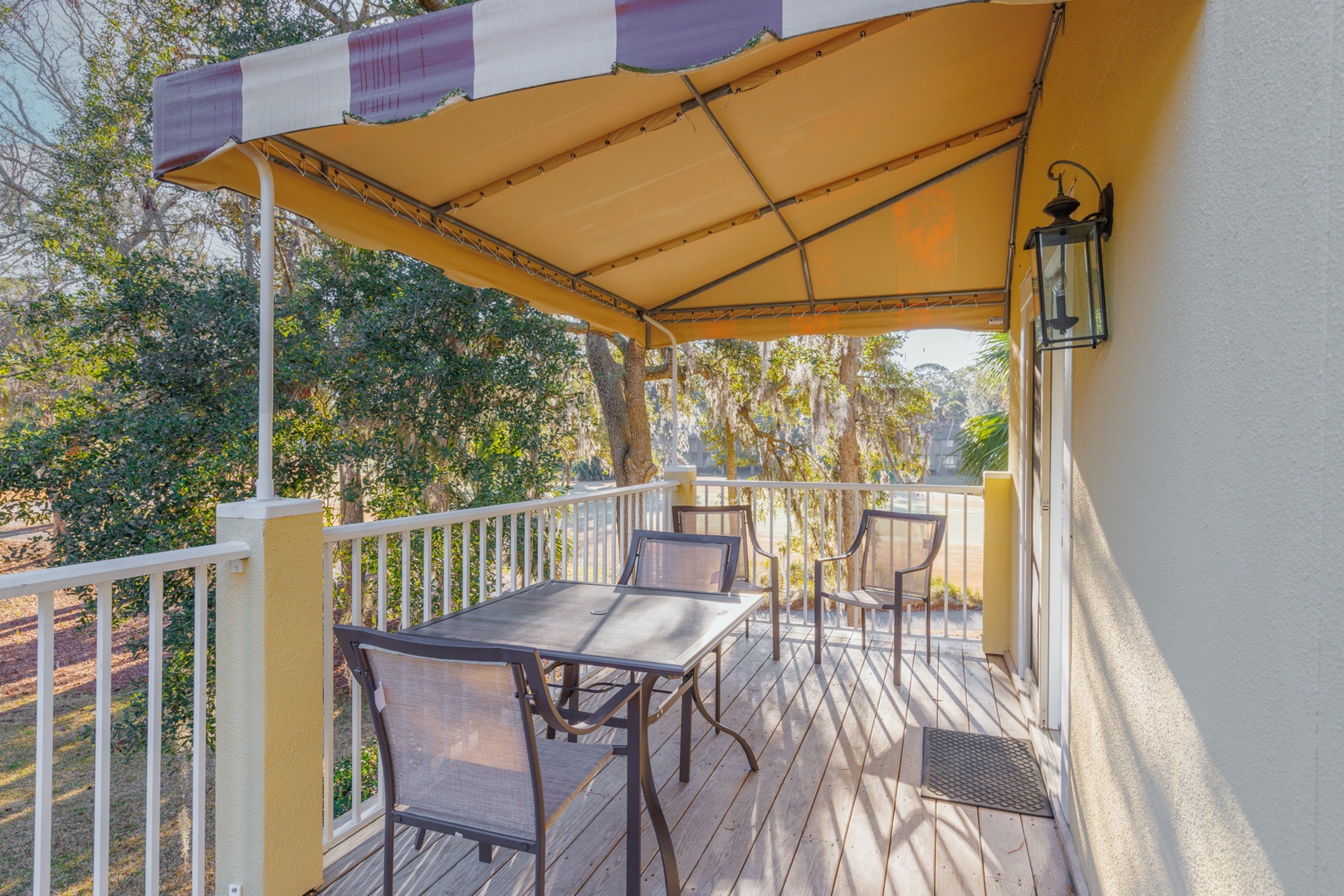Take in scenic views from the elevated second-floor deck