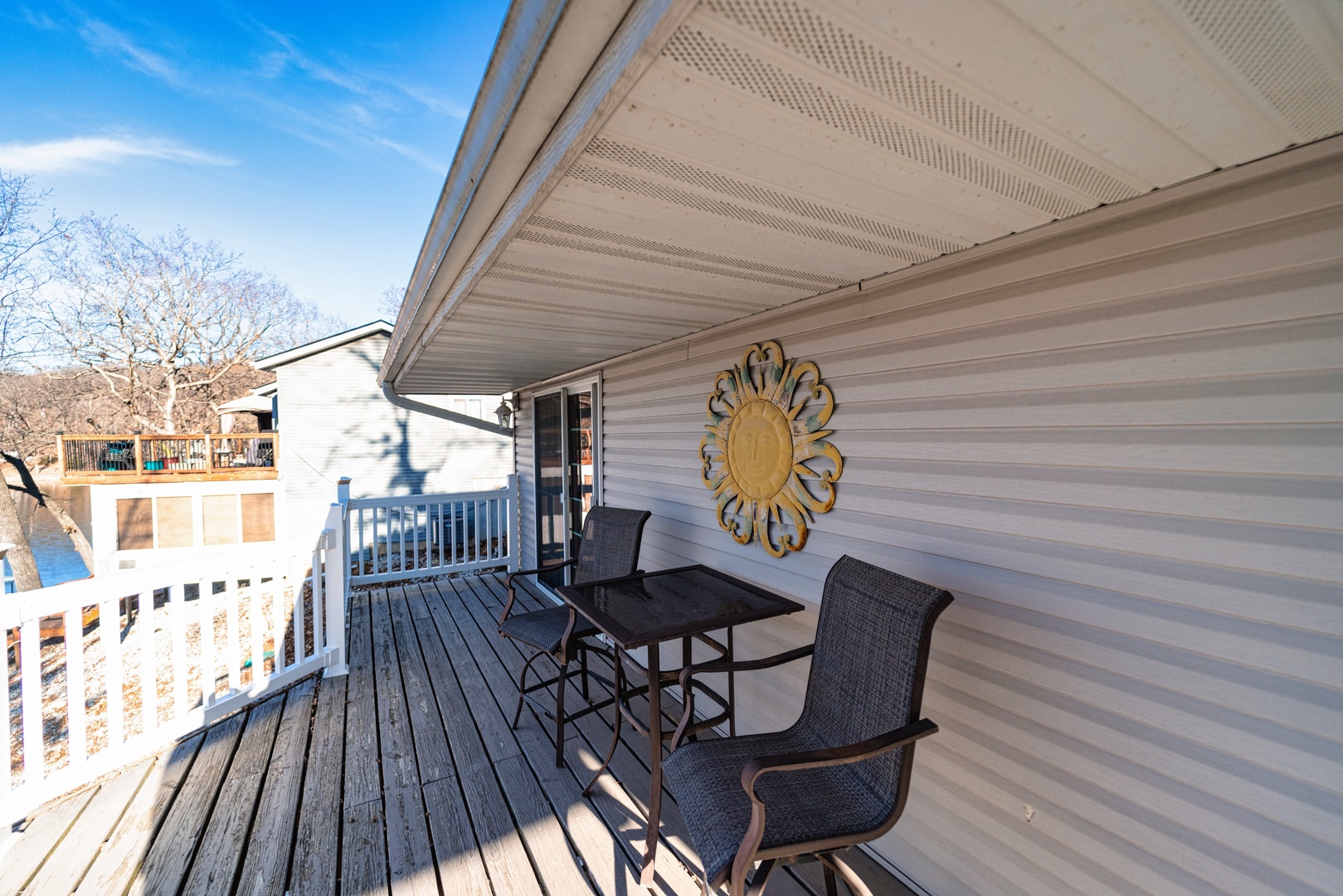 Step out onto the upper-level deck & relax in the fresh air