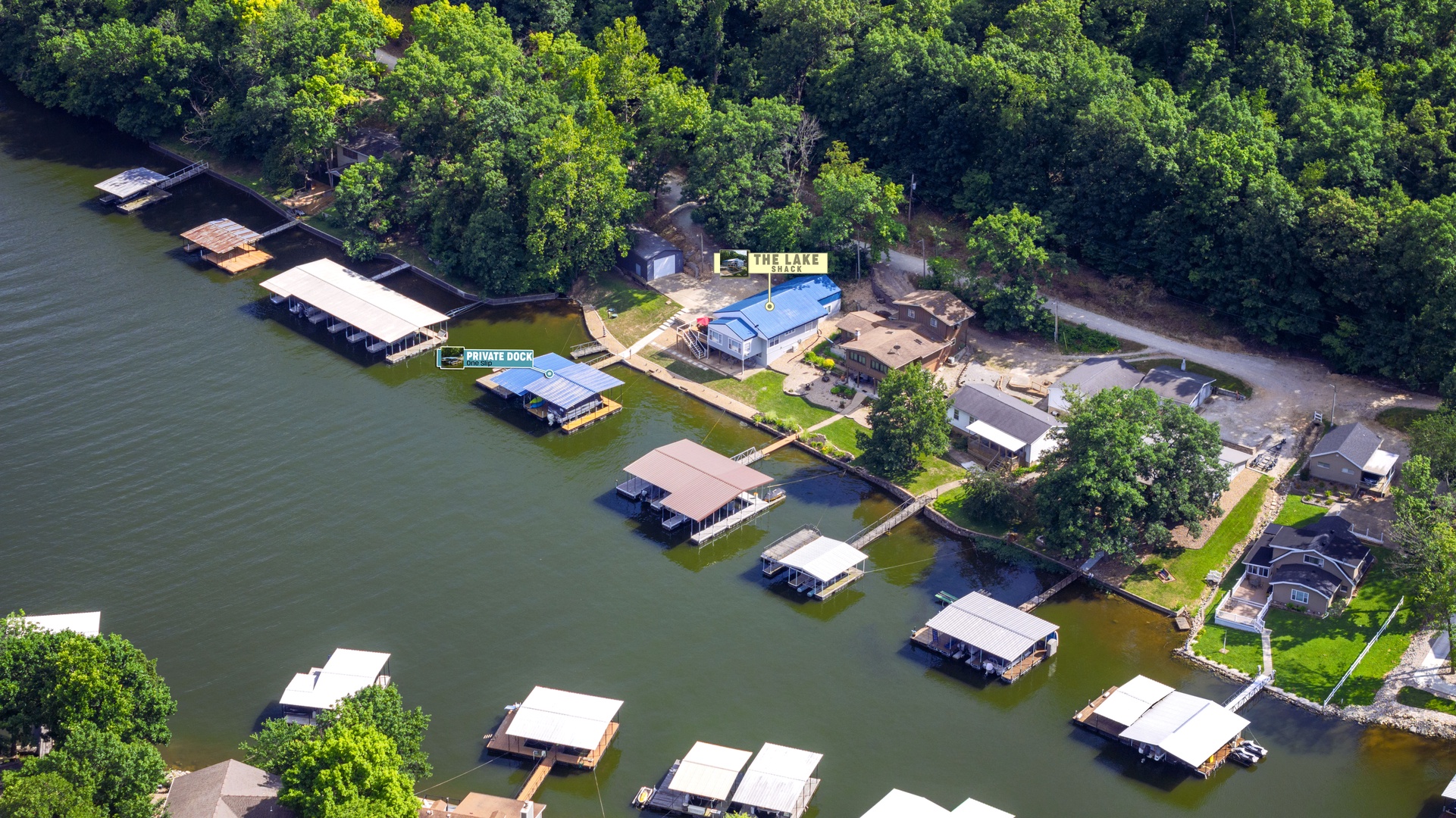 Private dock steps away from the house!