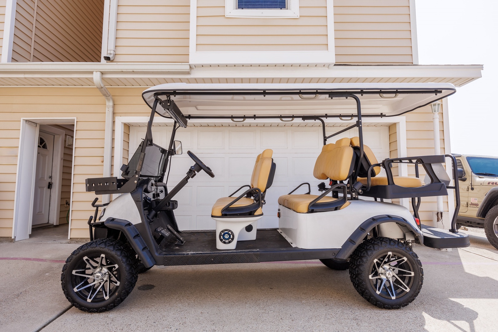 Cruise around the area with ease on the optional golf cart