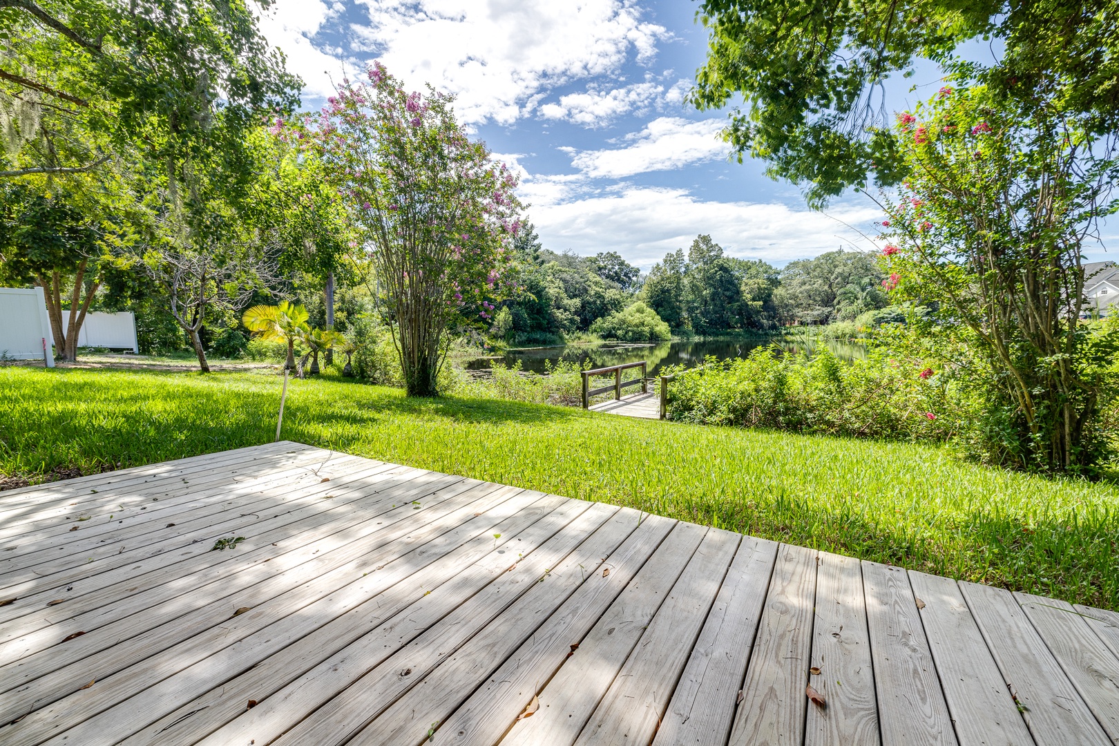 Waterside serenity is just a short stroll away