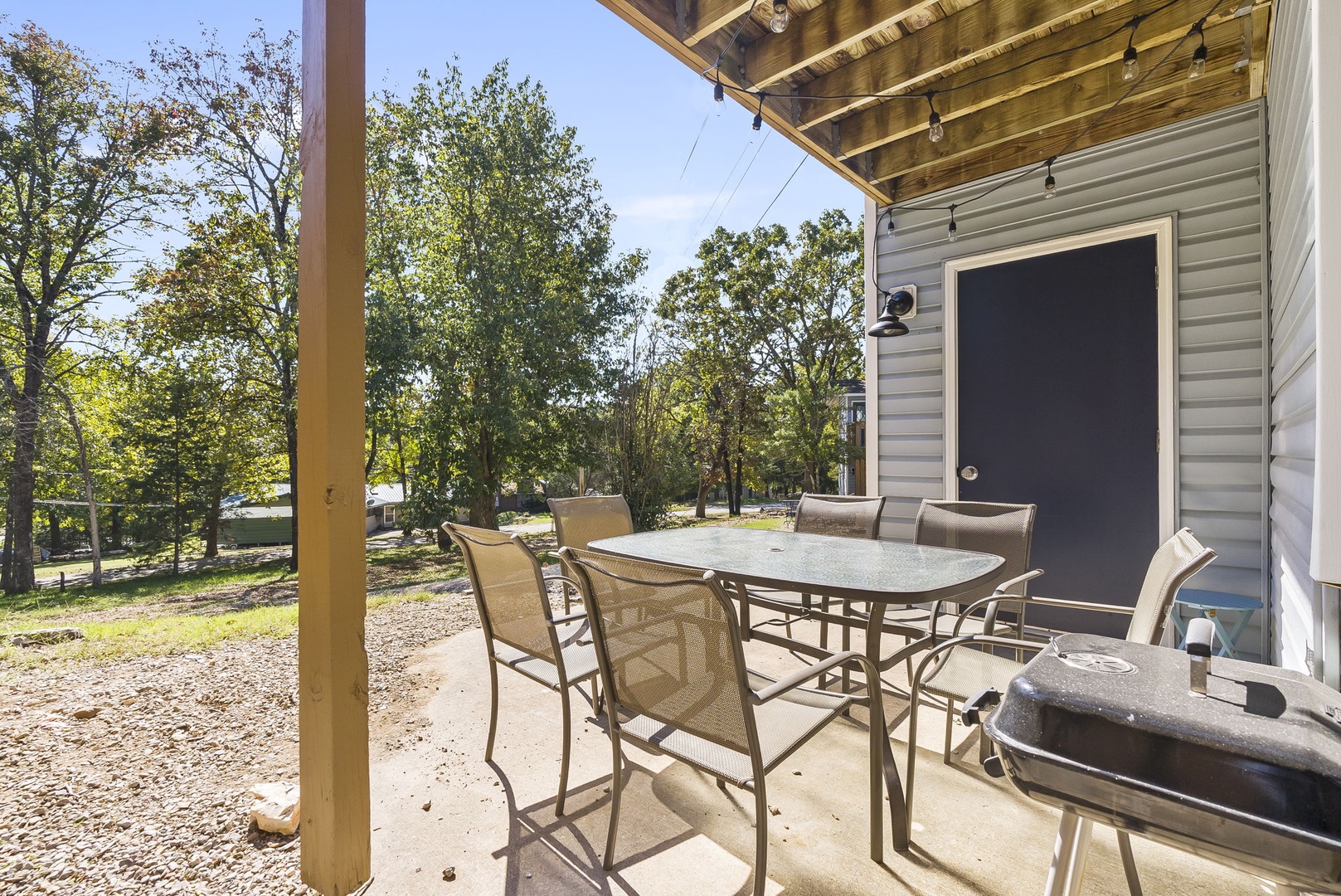 Step out into the fresh air & enjoy the sunny back patio