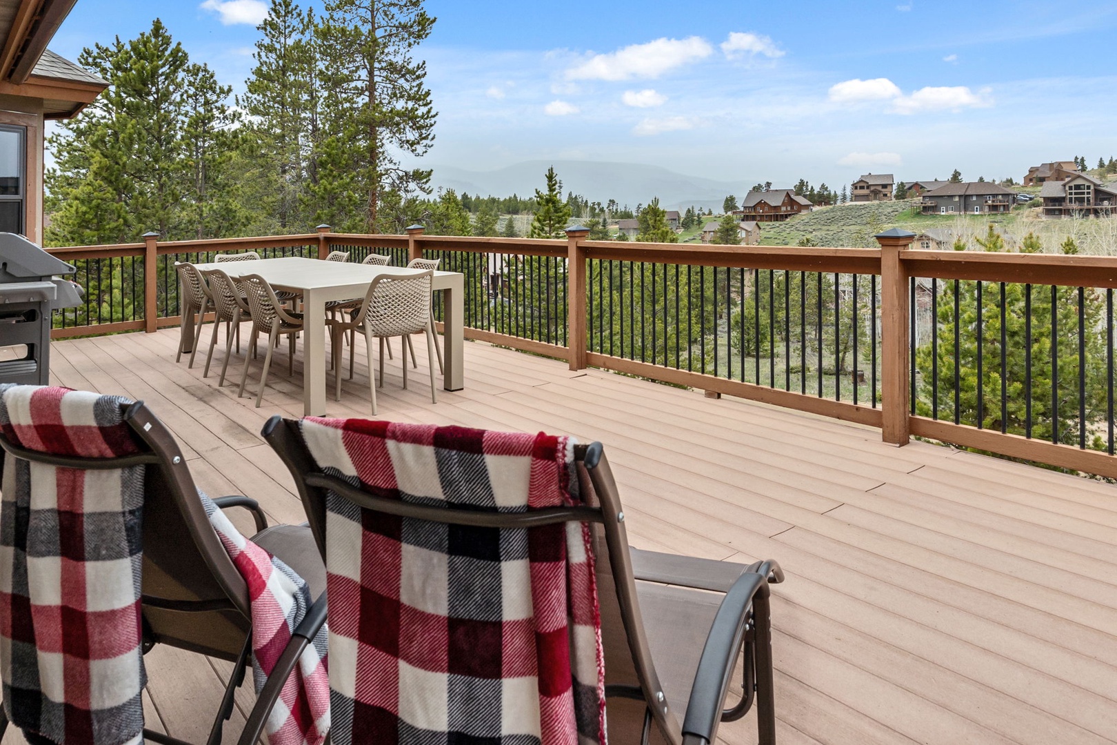 Dine alfresco or unwind in the fresh air on the spacious deck