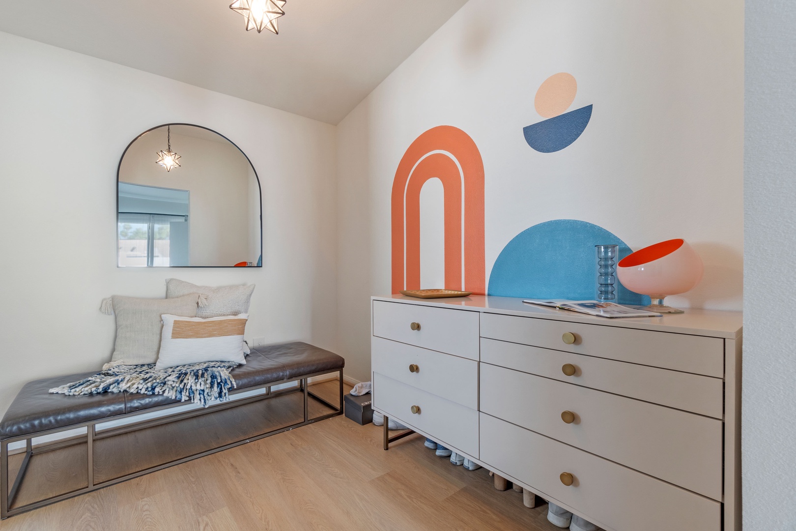 Bedroom 1 with King bed, walk thru closet, and private en-suite