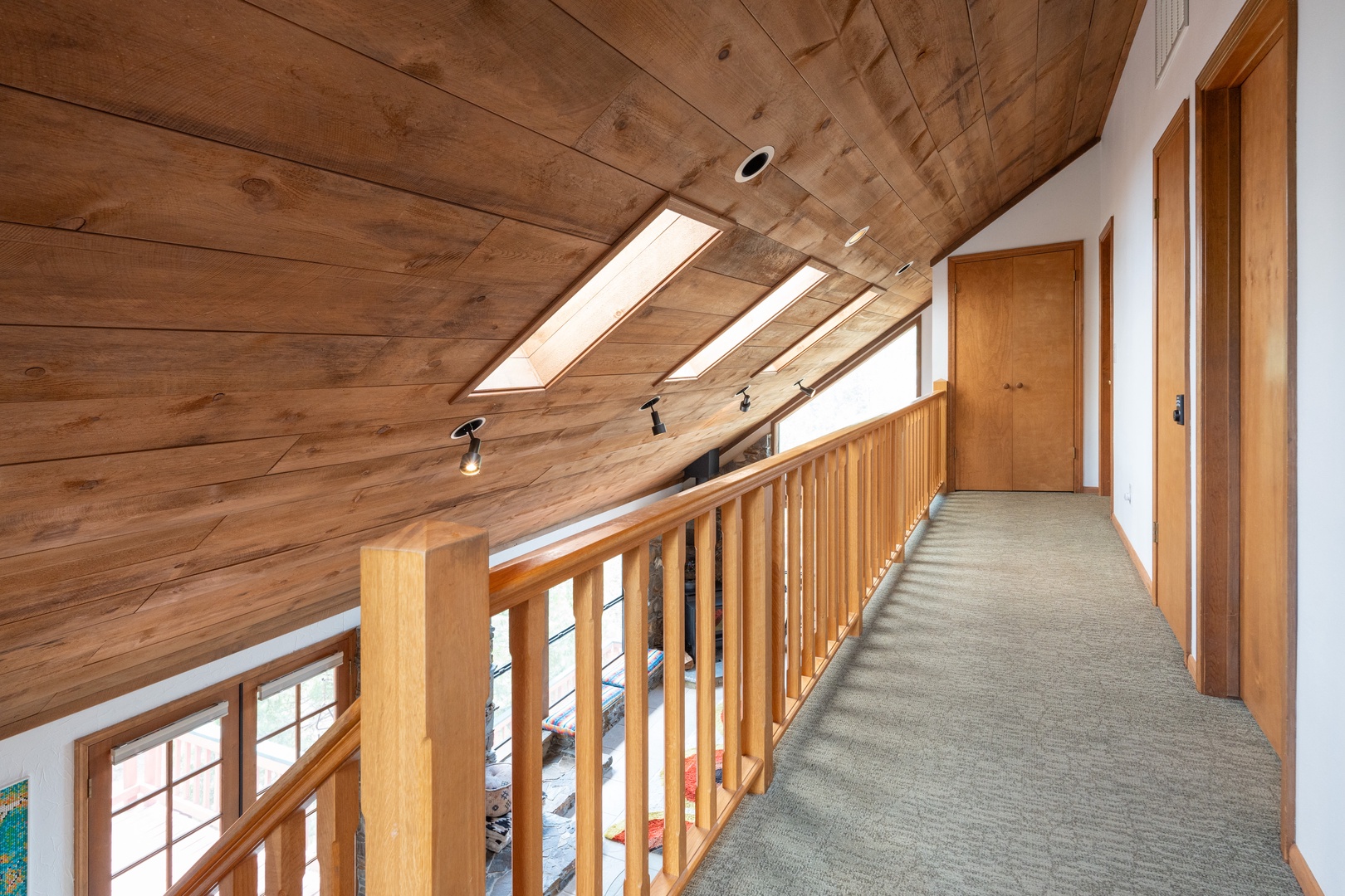 Open hallway overlooking the living room