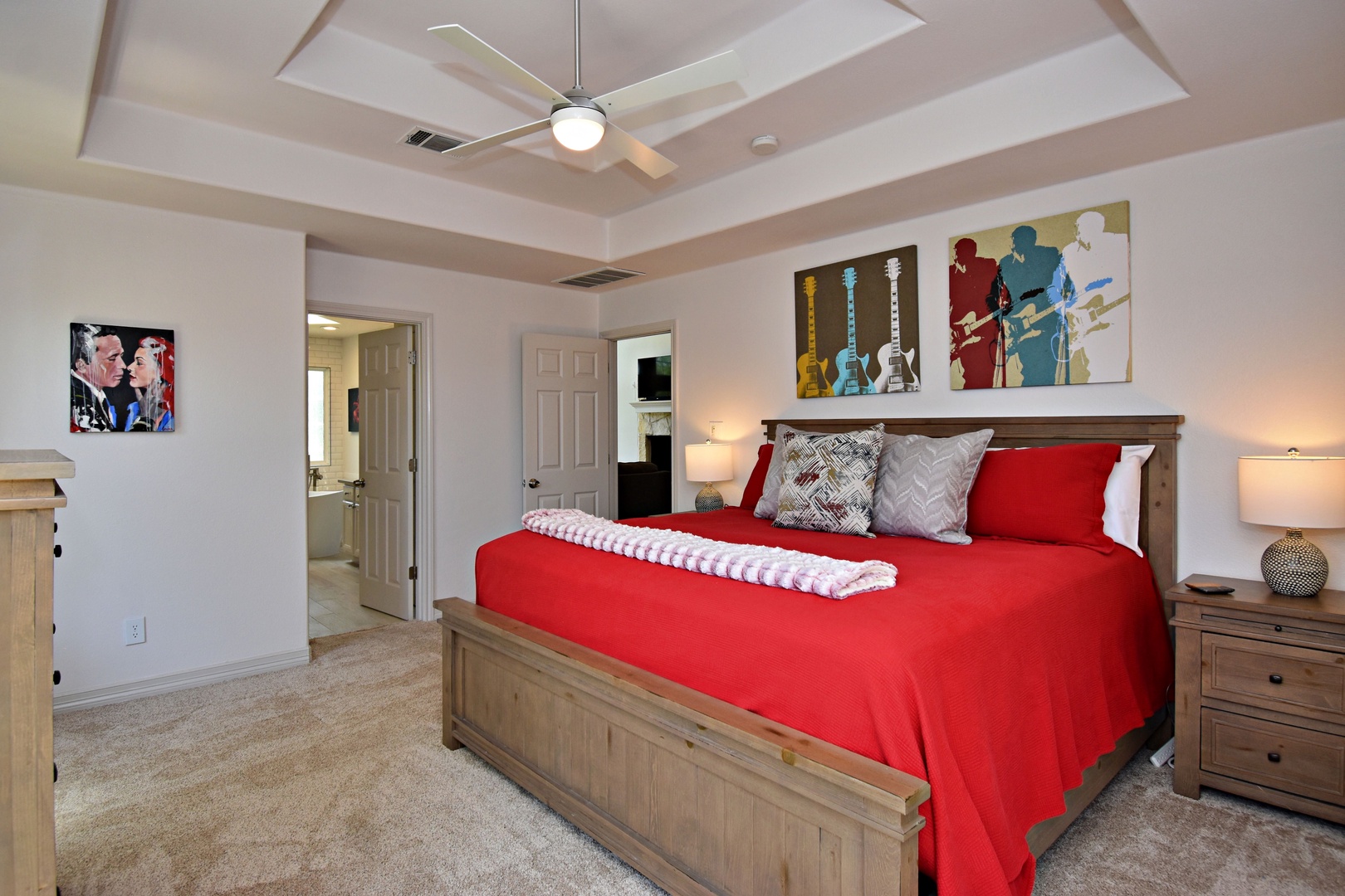 Master bedroom is equipped with a king and en-suite