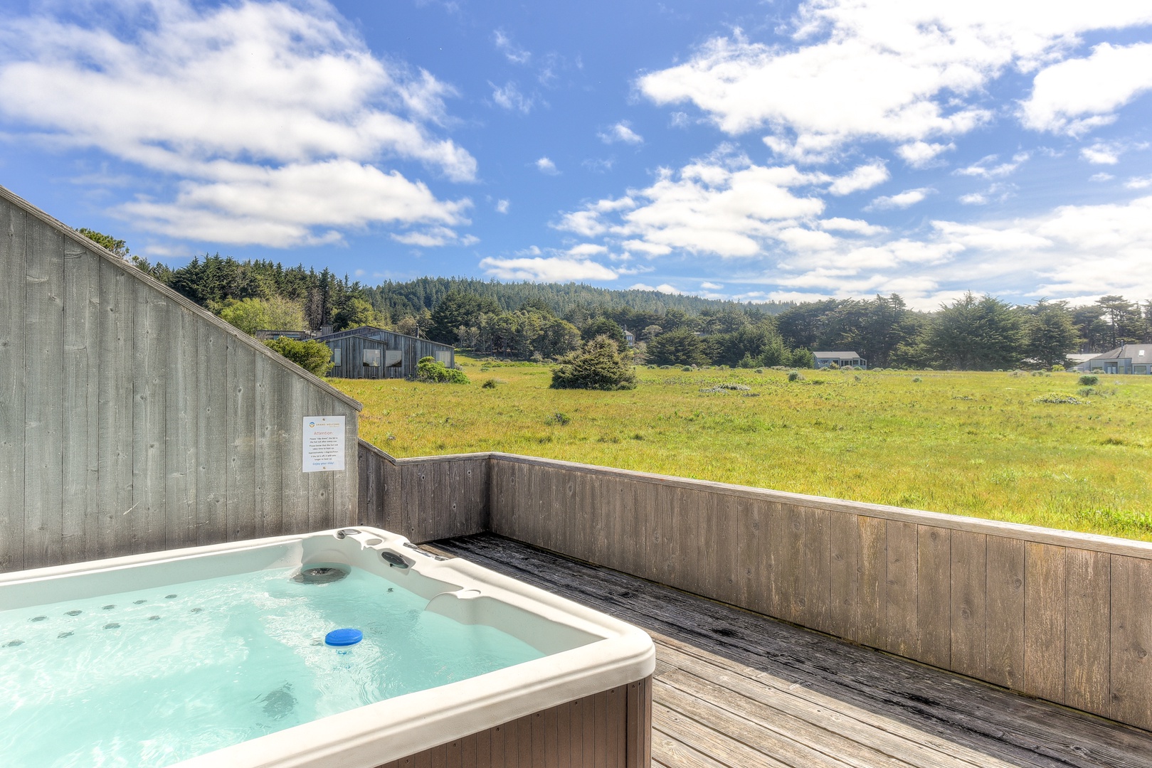 Indulge in the luxury of a private hot tub