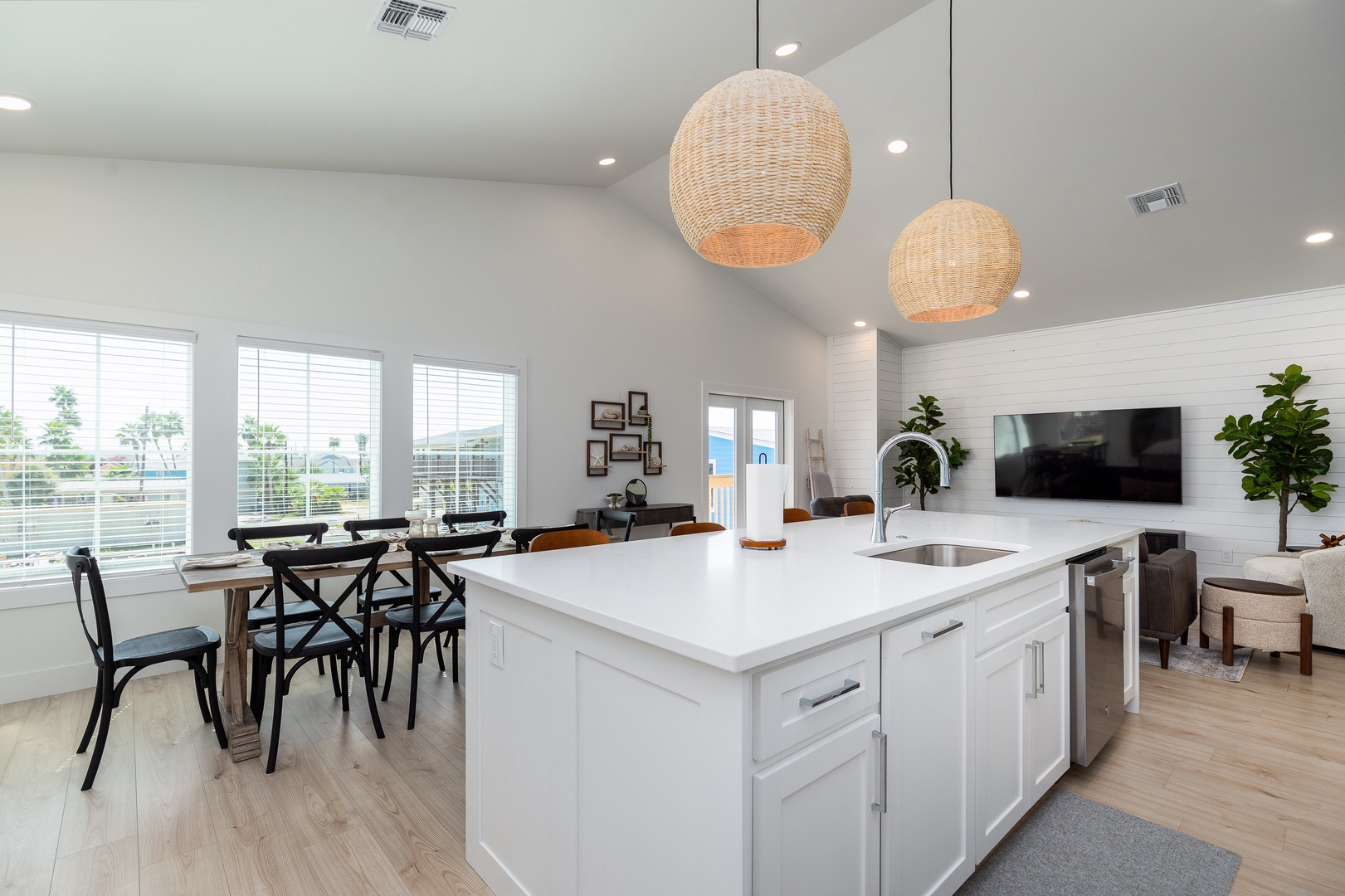 The airy kitchen offers loads of counter space & fabulous amenities