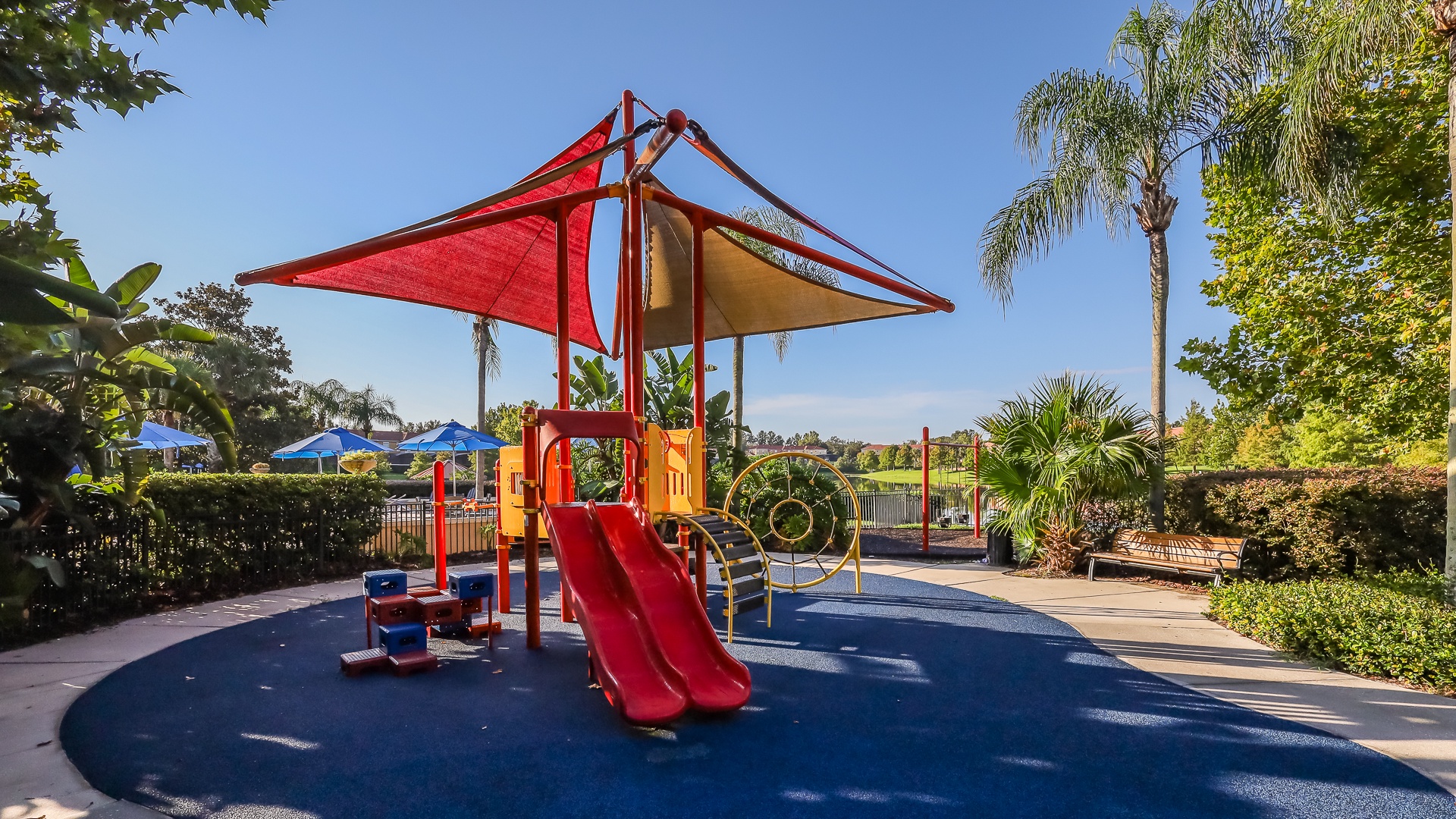 Traveling with little ones? Head to the community playground!