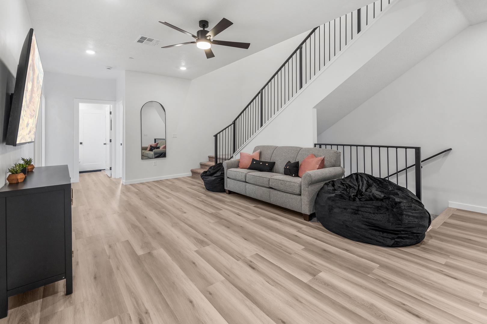 Lounge the day away on the sleeper sofa in the 2nd-floor family room!