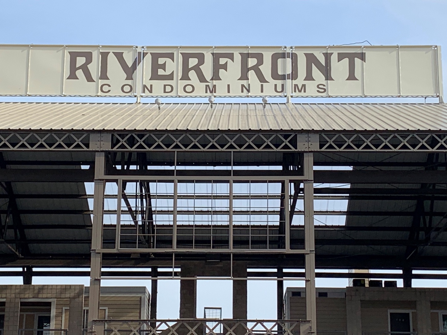 Riverfront sign