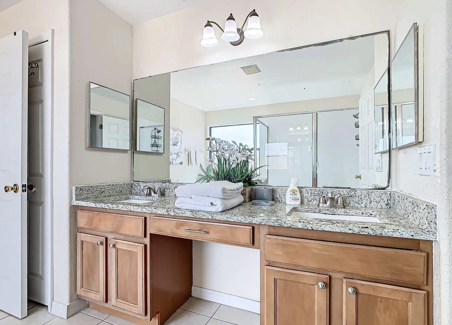 Ensuite bathroom with separate shower and tub