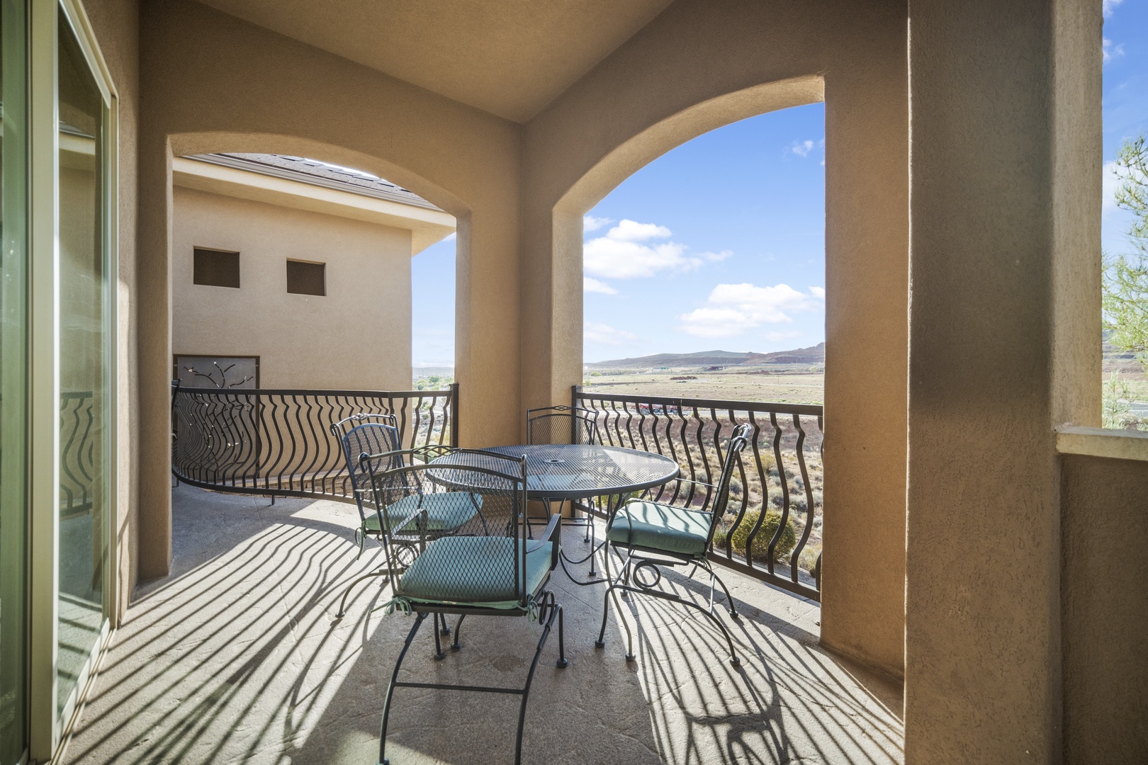 Enjoy coffee or an evening cocktail on the balcony with gorgeous views!