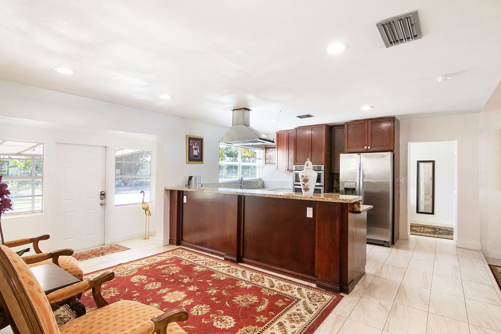 Fully equipped kitchen with ample counterspace to prep your meals!