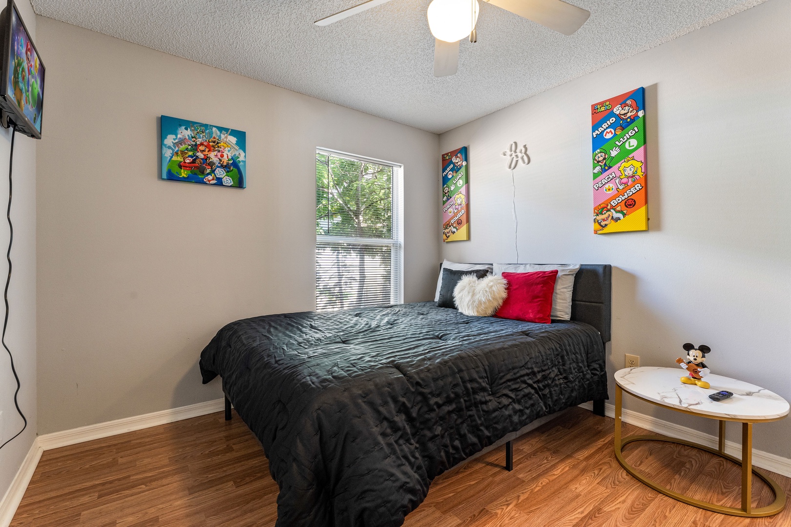 Bedroom 2 with queen bed, and Smart TV