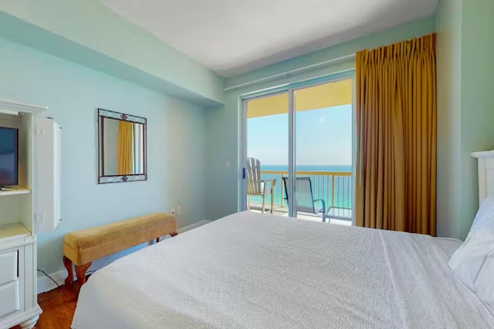 This spacious suite boasts a pair of queen beds, ensuite, & balcony access