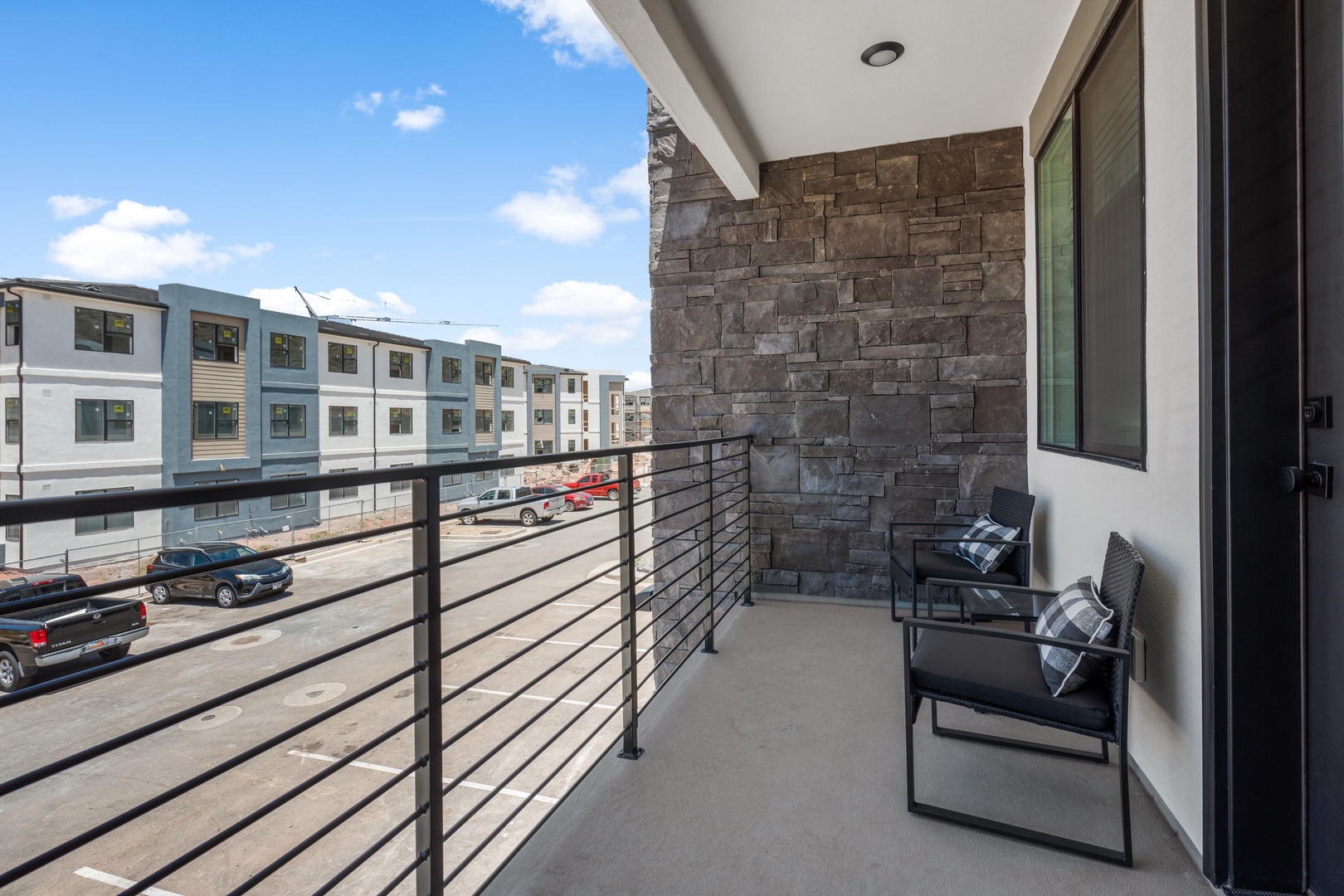 Step out onto the 2nd-floor balcony & relax in the fresh air