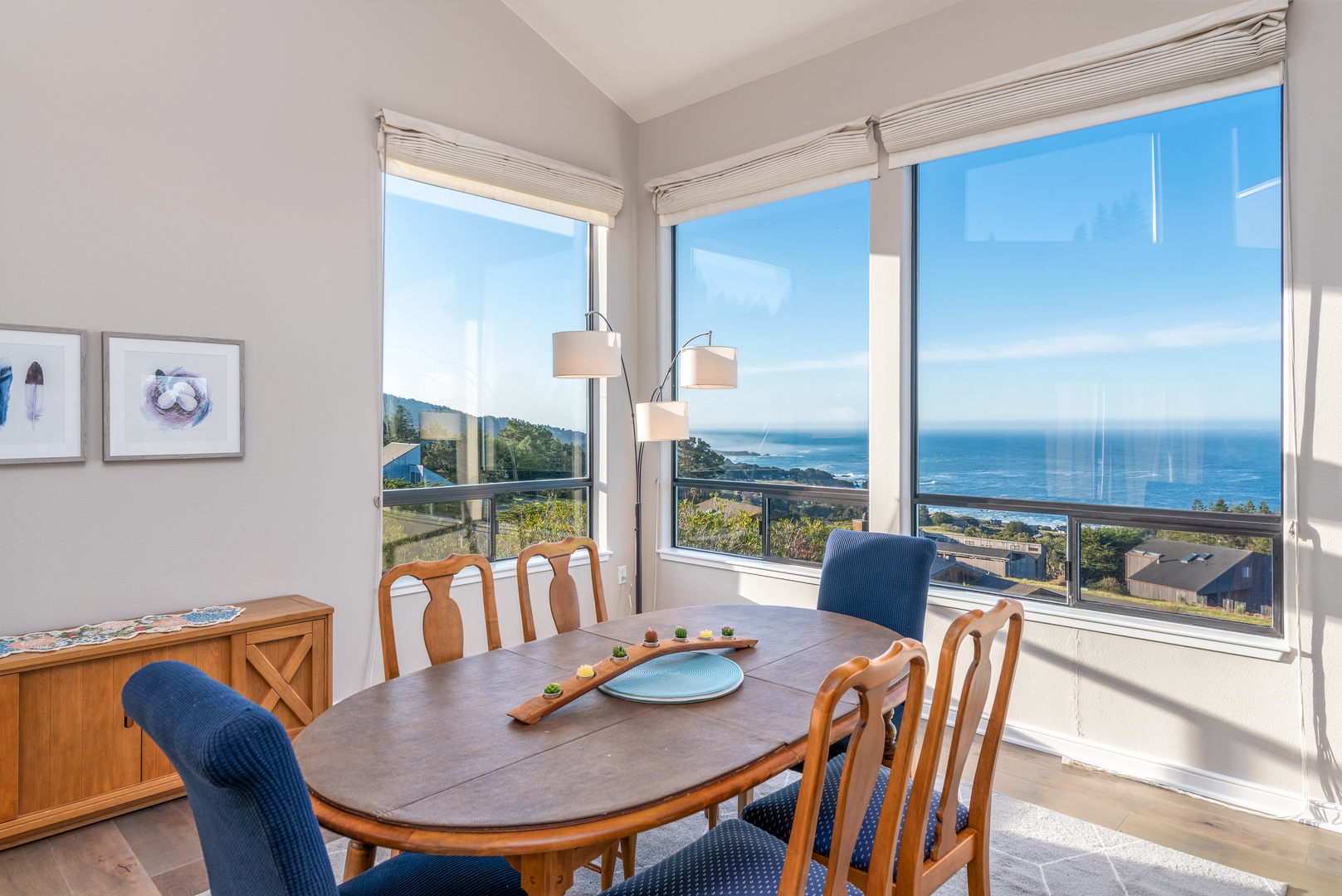 Ocean view dining table for 6