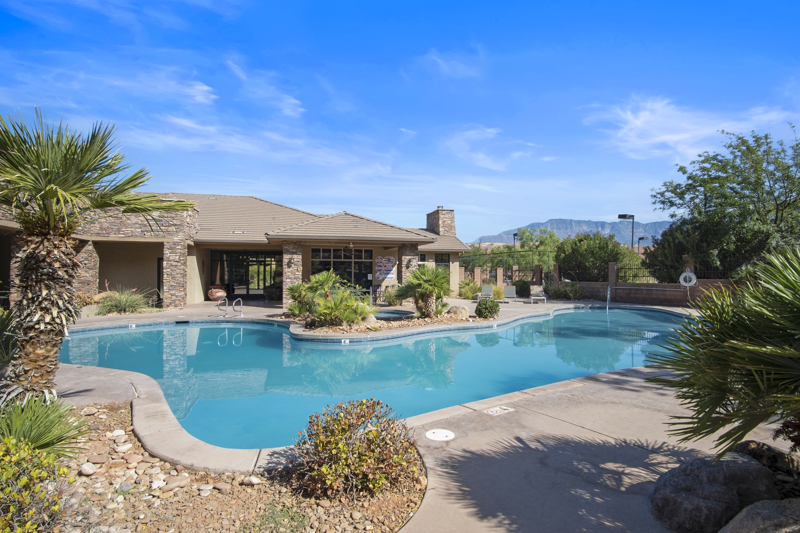 Make a splash or bask in the hot tub at the sparkling community pool!