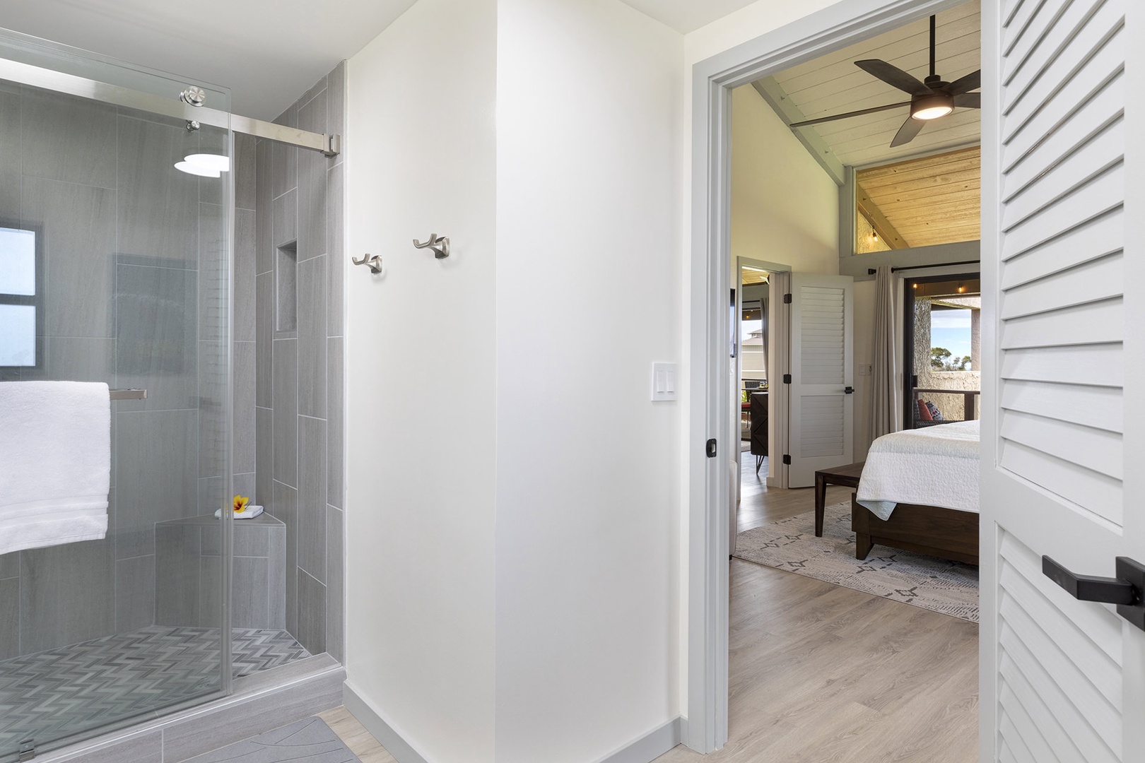 Bedroom 1 en-suite with stand up shower