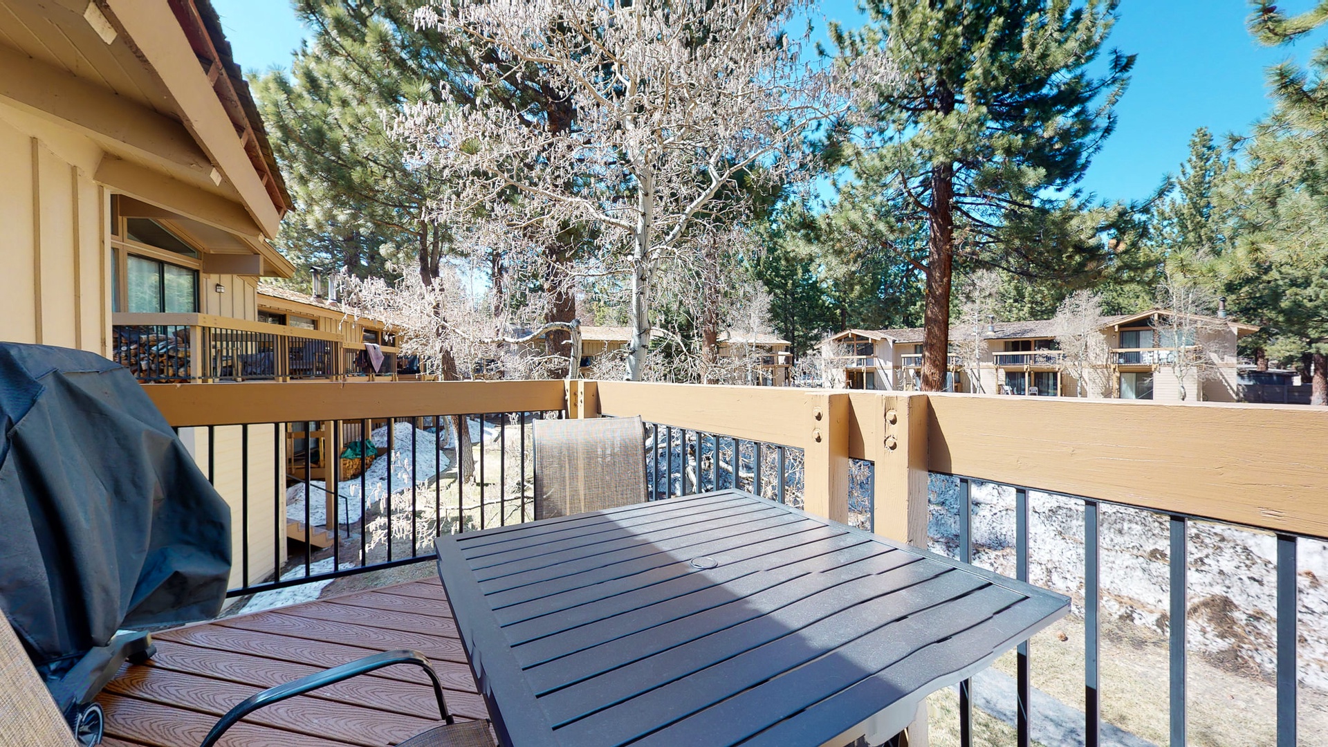 Deck with outdoor seating