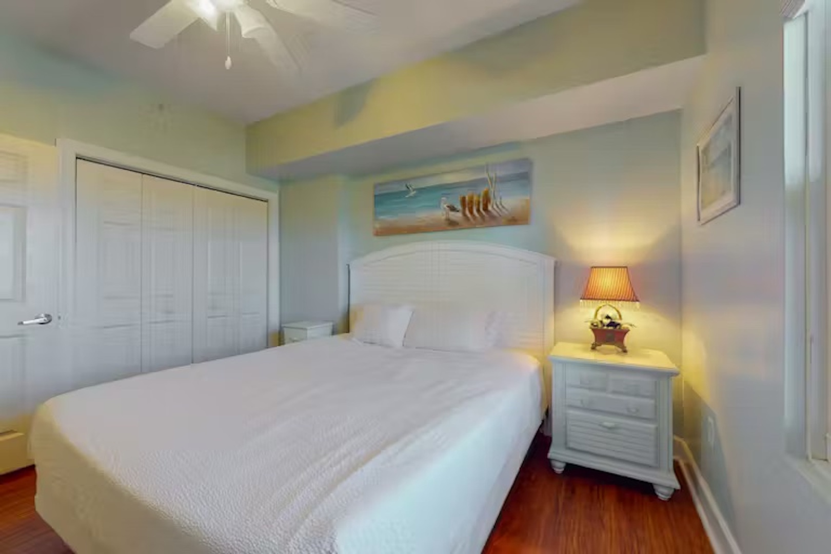 The final bedroom retreat includes a plush king bed & TV