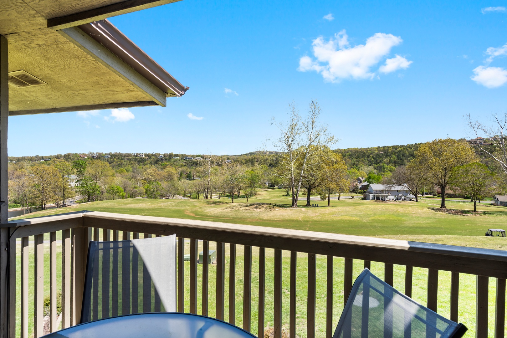 Stunning golf course views await from Unit 20’s shaded balcony