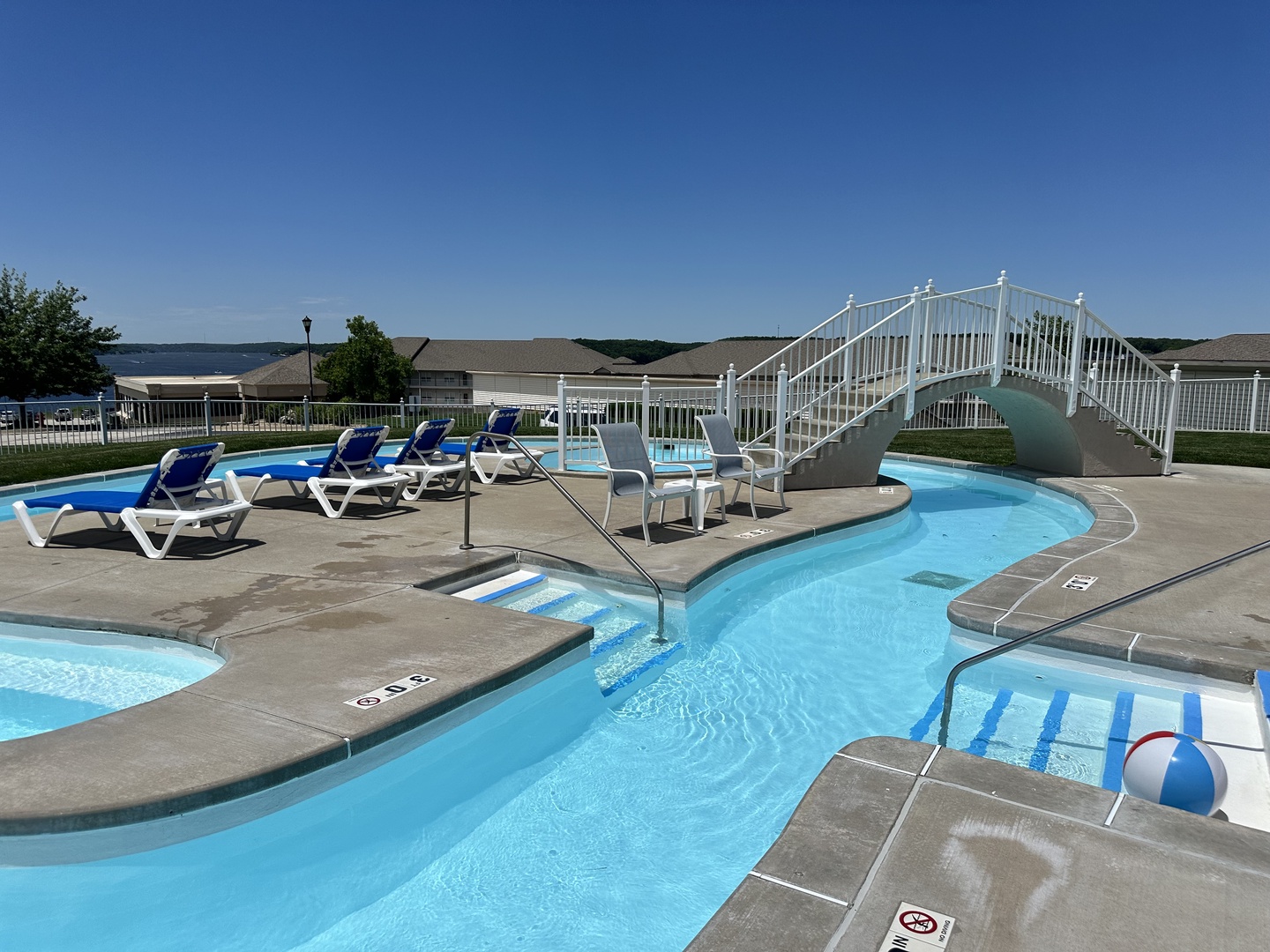 Kids pool with splash pad and lazy river!